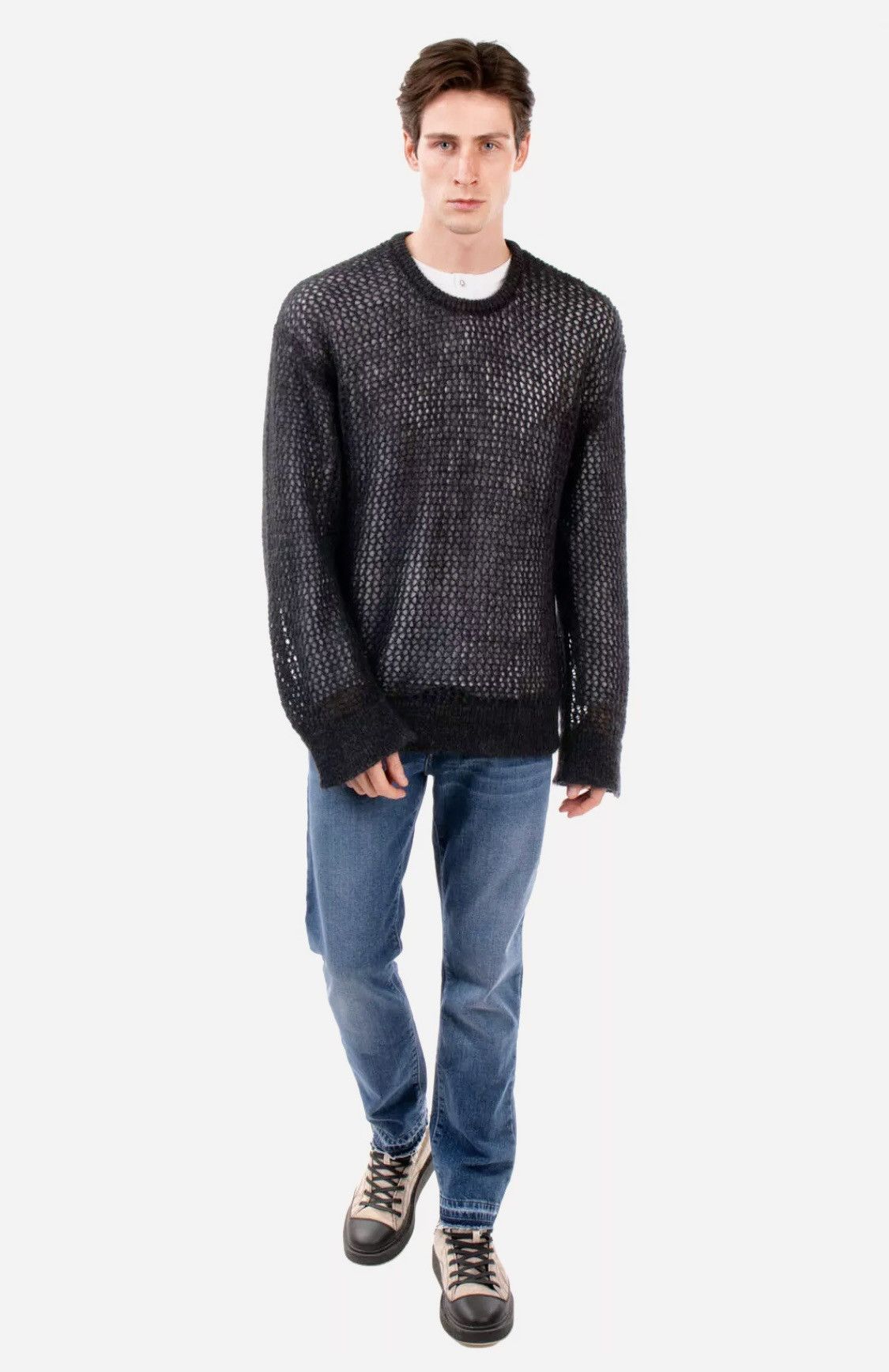 Hussein Chalayan New Runway Kid Mohair Blend Oversized Loose Knit Sweater Size US S / EU 44-46 / 1 - 2 Thumbnail