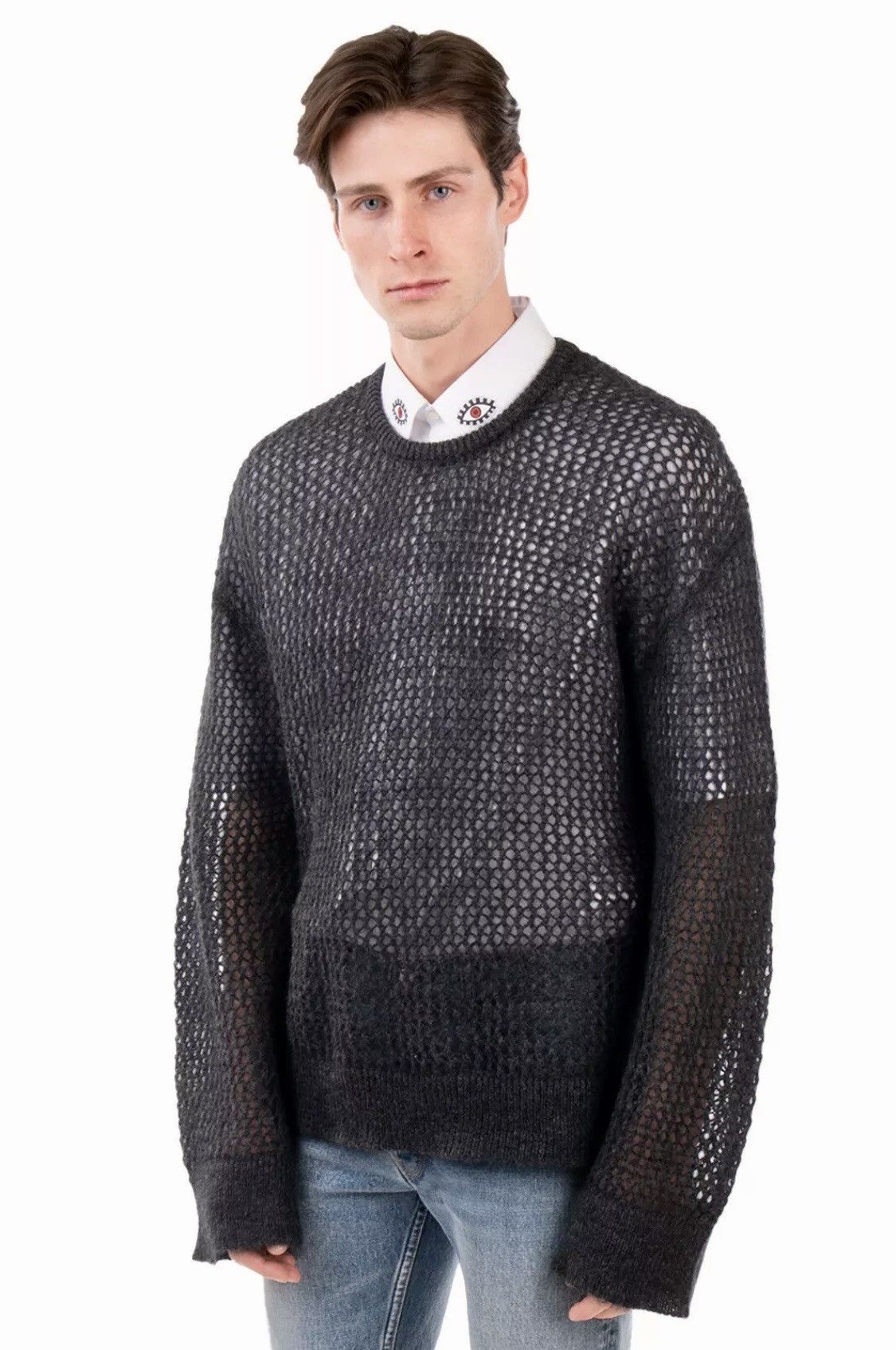 Hussein Chalayan New Runway Kid Mohair Blend Oversized Loose Knit Sweater Size US S / EU 44-46 / 1 - 7 Thumbnail