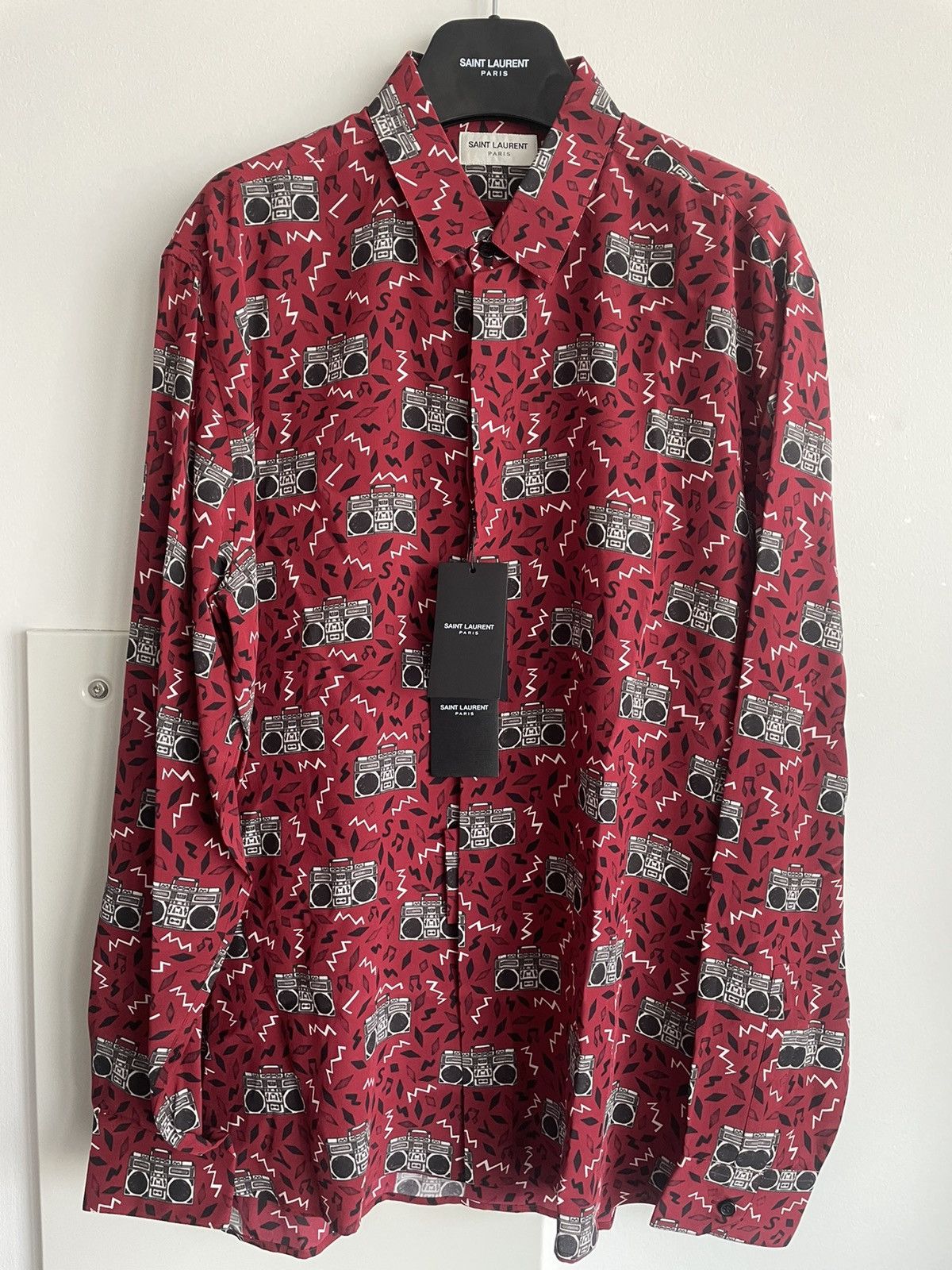 Hedi Slimane × Saint Laurent Paris × Yves Saint Laurent Rare Limited Edition Runway NEW $1,350 Value Pure Silk Shirt Size US L / EU 52-54 / 3 - 2 Thumbnail