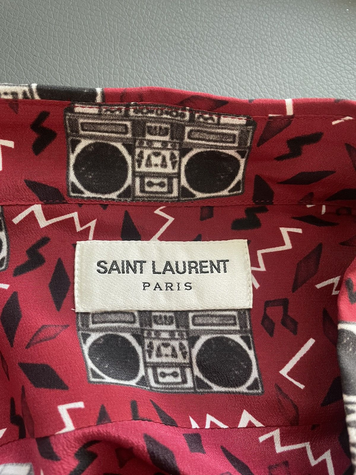 Hedi Slimane × Saint Laurent Paris × Yves Saint Laurent Rare Limited Edition Runway NEW $1,350 Value Pure Silk Shirt Size US L / EU 52-54 / 3 - 5 Thumbnail
