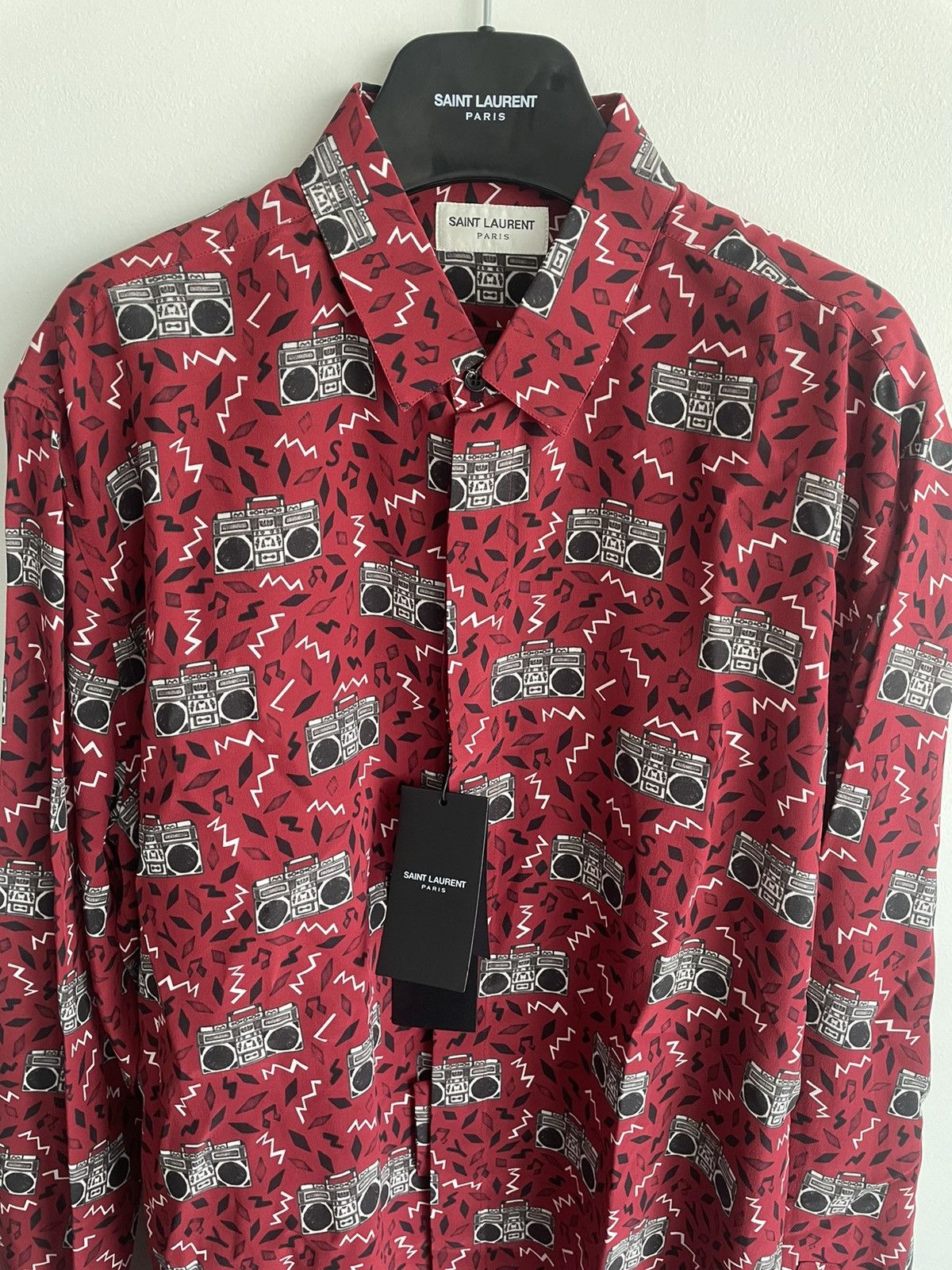 Hedi Slimane × Saint Laurent Paris × Yves Saint Laurent Rare Limited Edition Runway NEW $1,350 Value Pure Silk Shirt Size US L / EU 52-54 / 3 - 13 Thumbnail