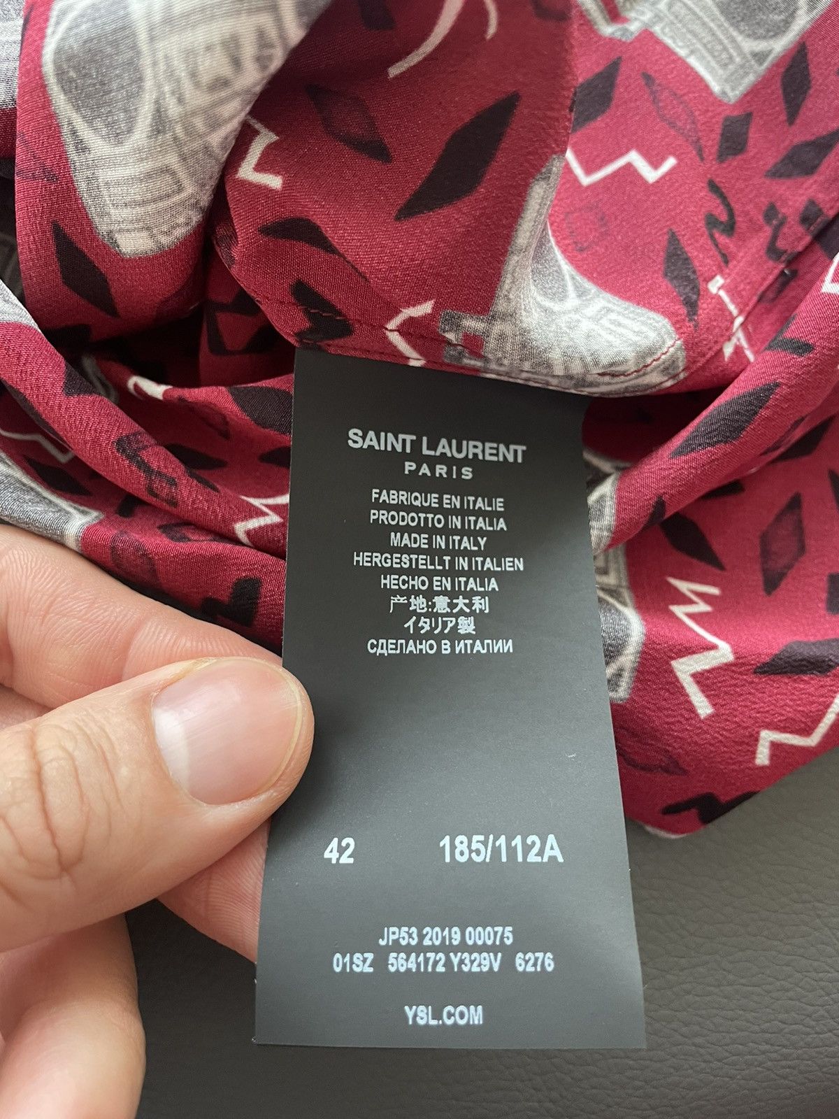 Hedi Slimane × Saint Laurent Paris × Yves Saint Laurent Rare Limited Edition Runway NEW $1,350 Value Pure Silk Shirt Size US L / EU 52-54 / 3 - 7 Thumbnail