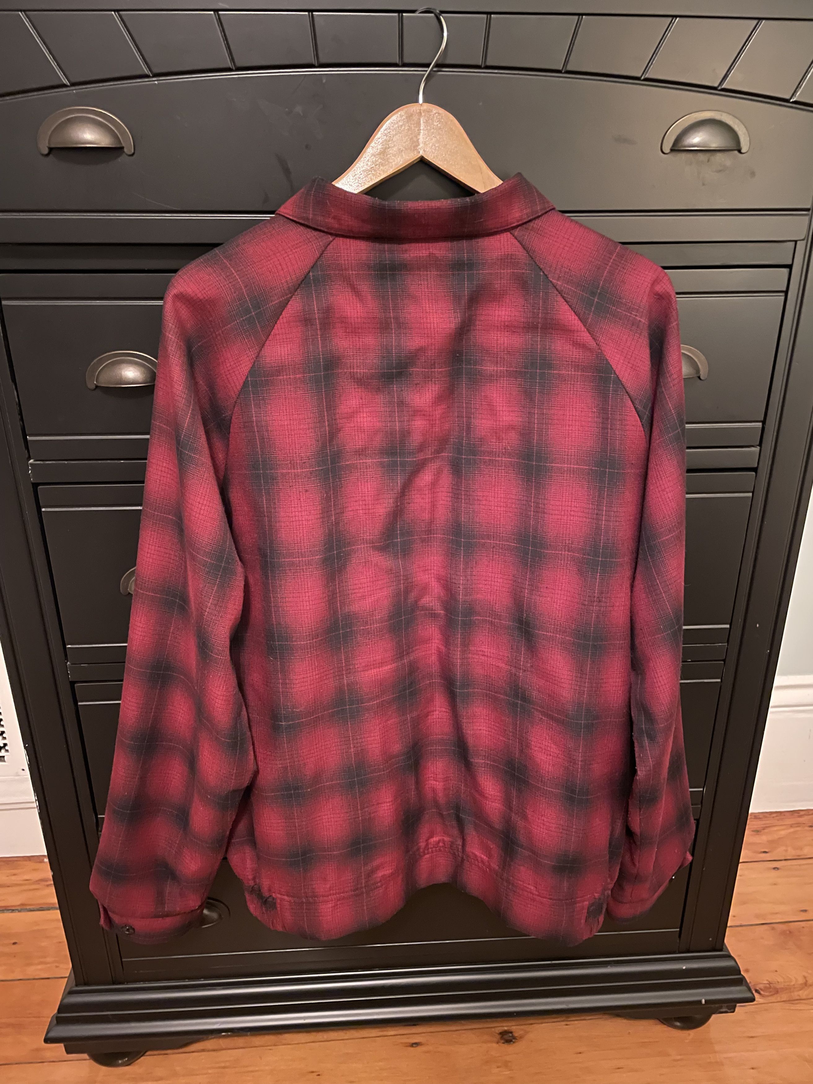Stussy Stussy Flannel Zip Up Work Jacket (red/black) Size US XL / EU 56 / 4 - 2 Thumbnail