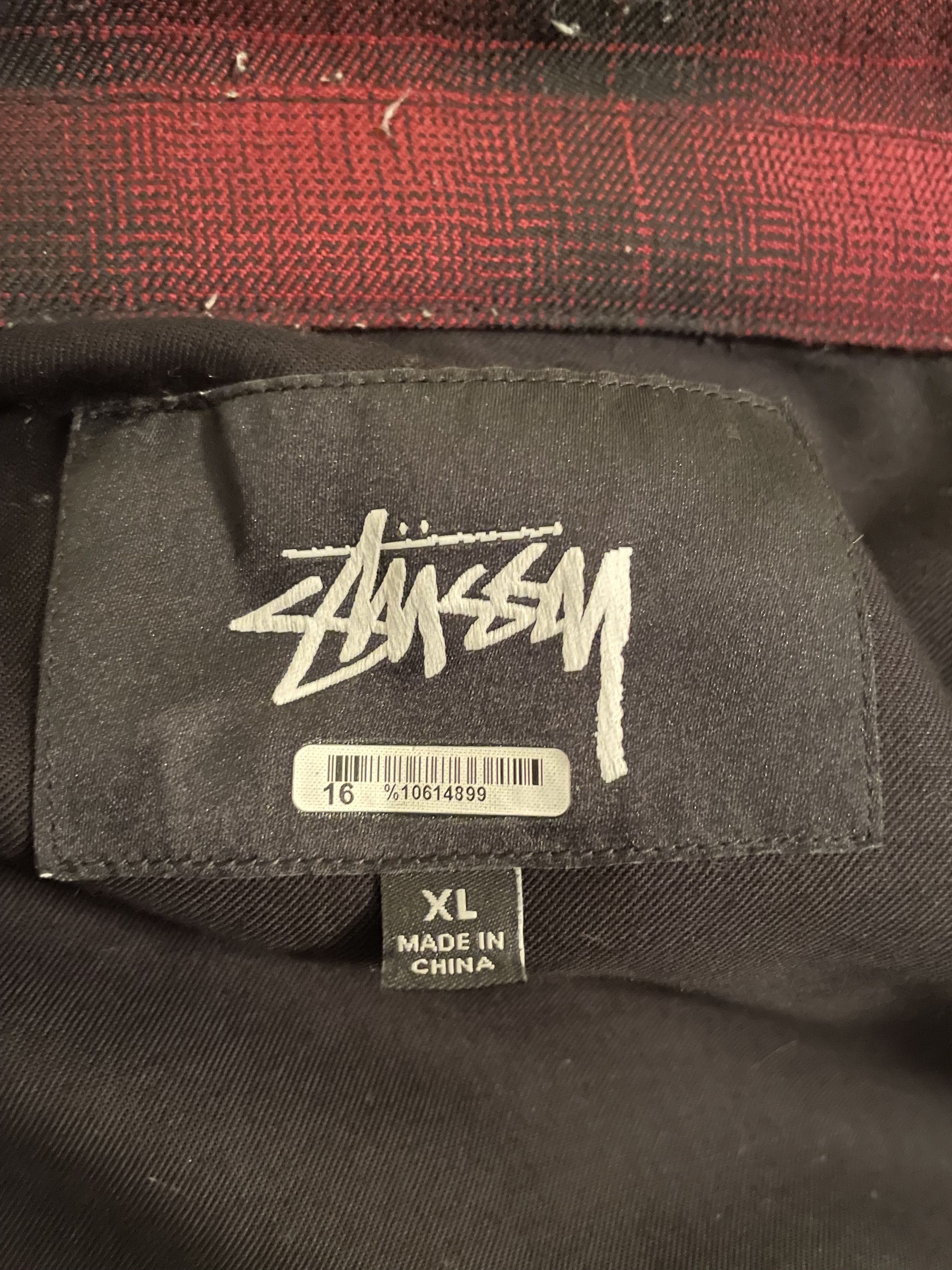 Stussy Stussy Flannel Zip Up Work Jacket (red/black) Size US XL / EU 56 / 4 - 3 Thumbnail