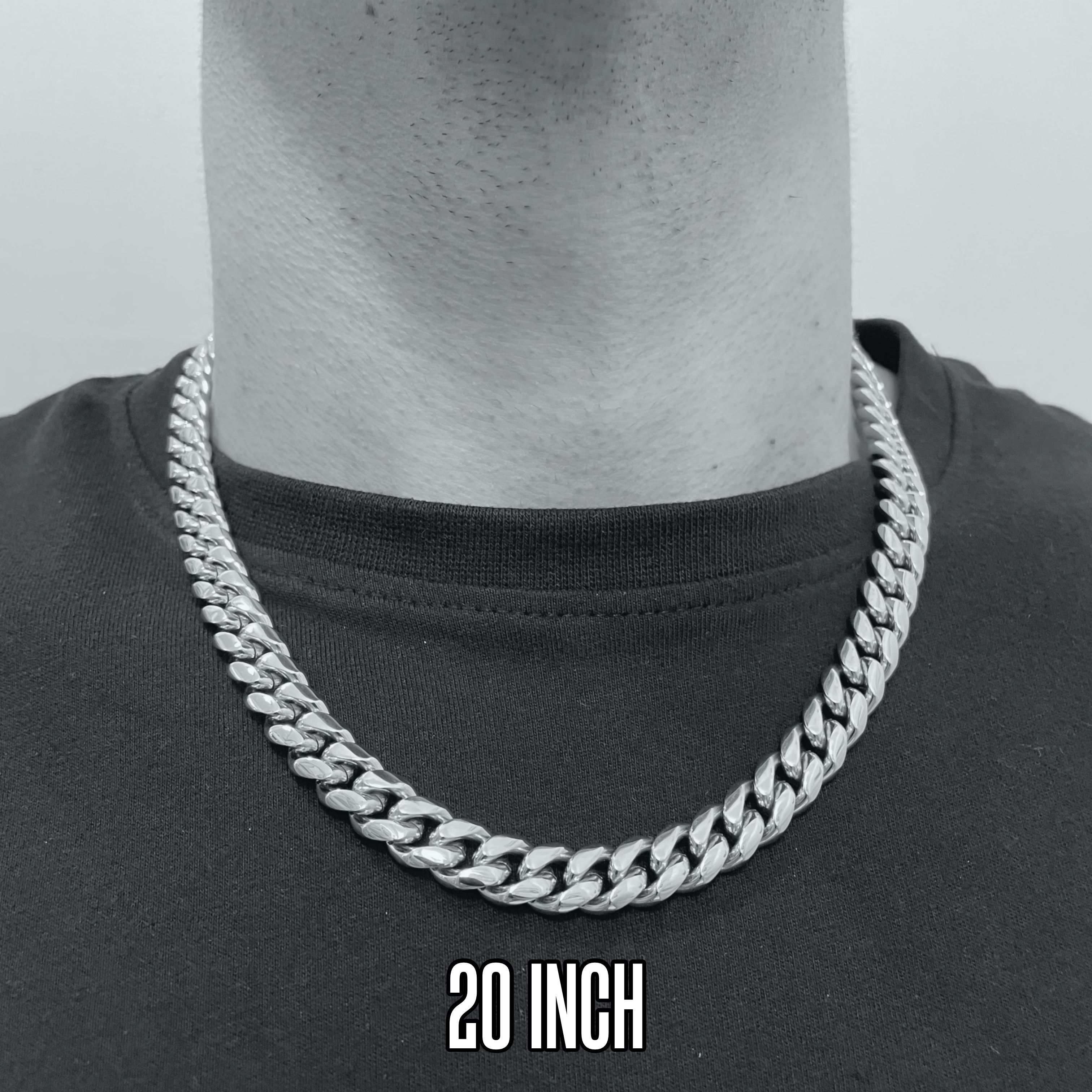 HOT 12mm Cuban Link Chain 20 Inch Gold 12mm Cuban Link