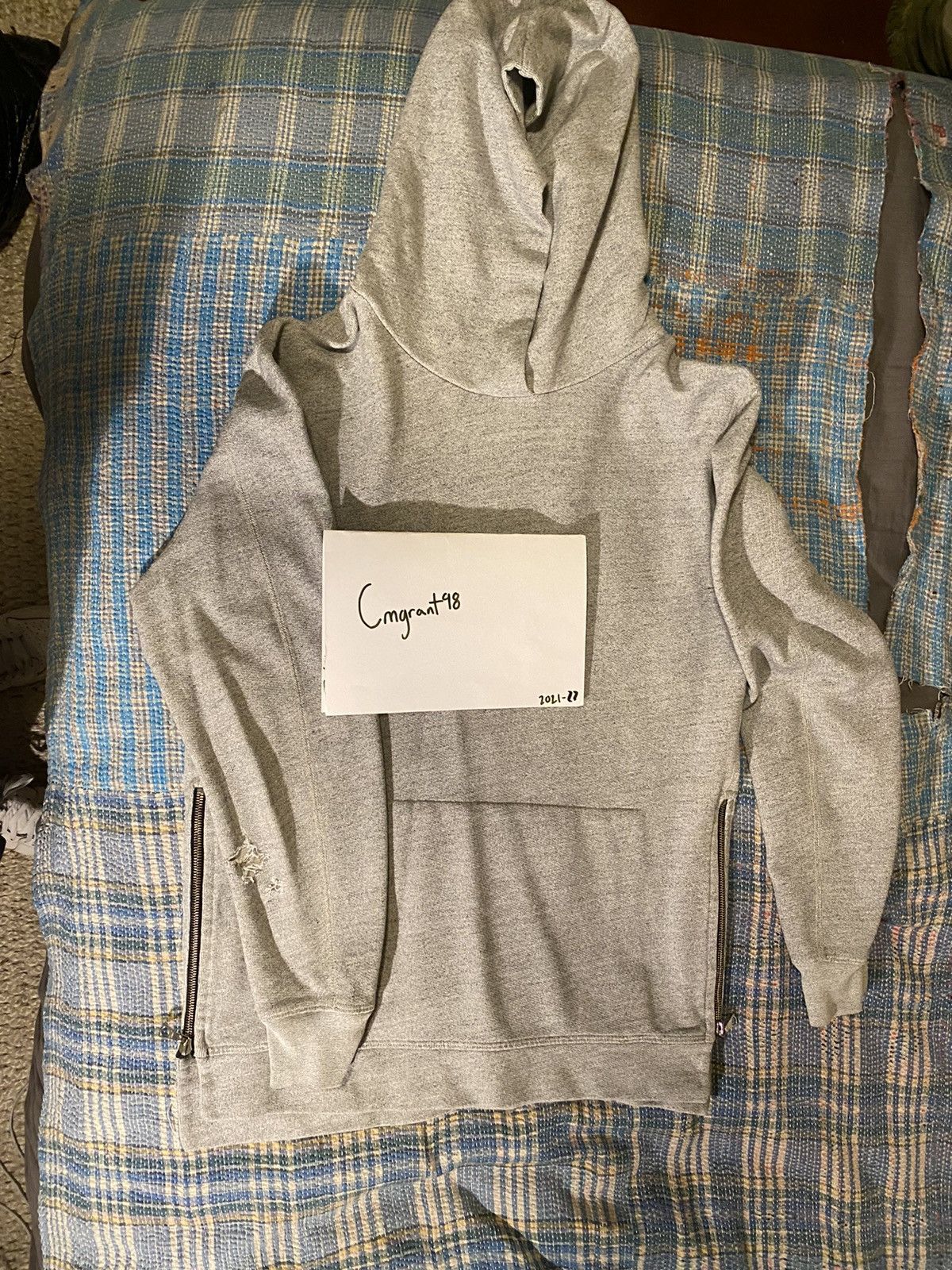 John Elliott john elliott villain hoodie Grey zipper kangaroo pocket Size US L / EU 52-54 / 3 - 2 Thumbnail