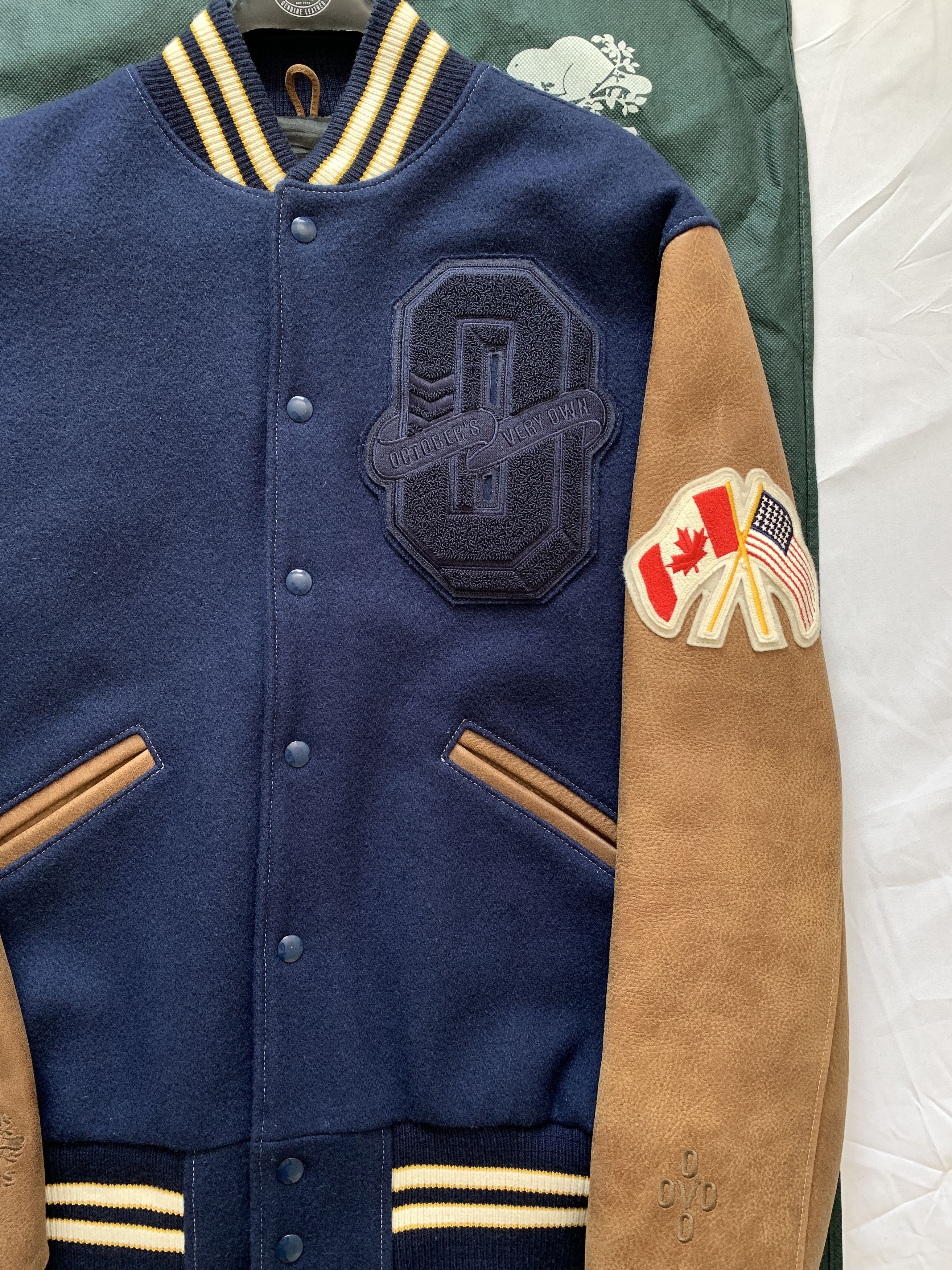 Drake Drake OVO x Roots 2015 Navy Brown Varsity Jacket 1/50 MADE! Size US S / EU 44-46 / 1 - 6 Thumbnail