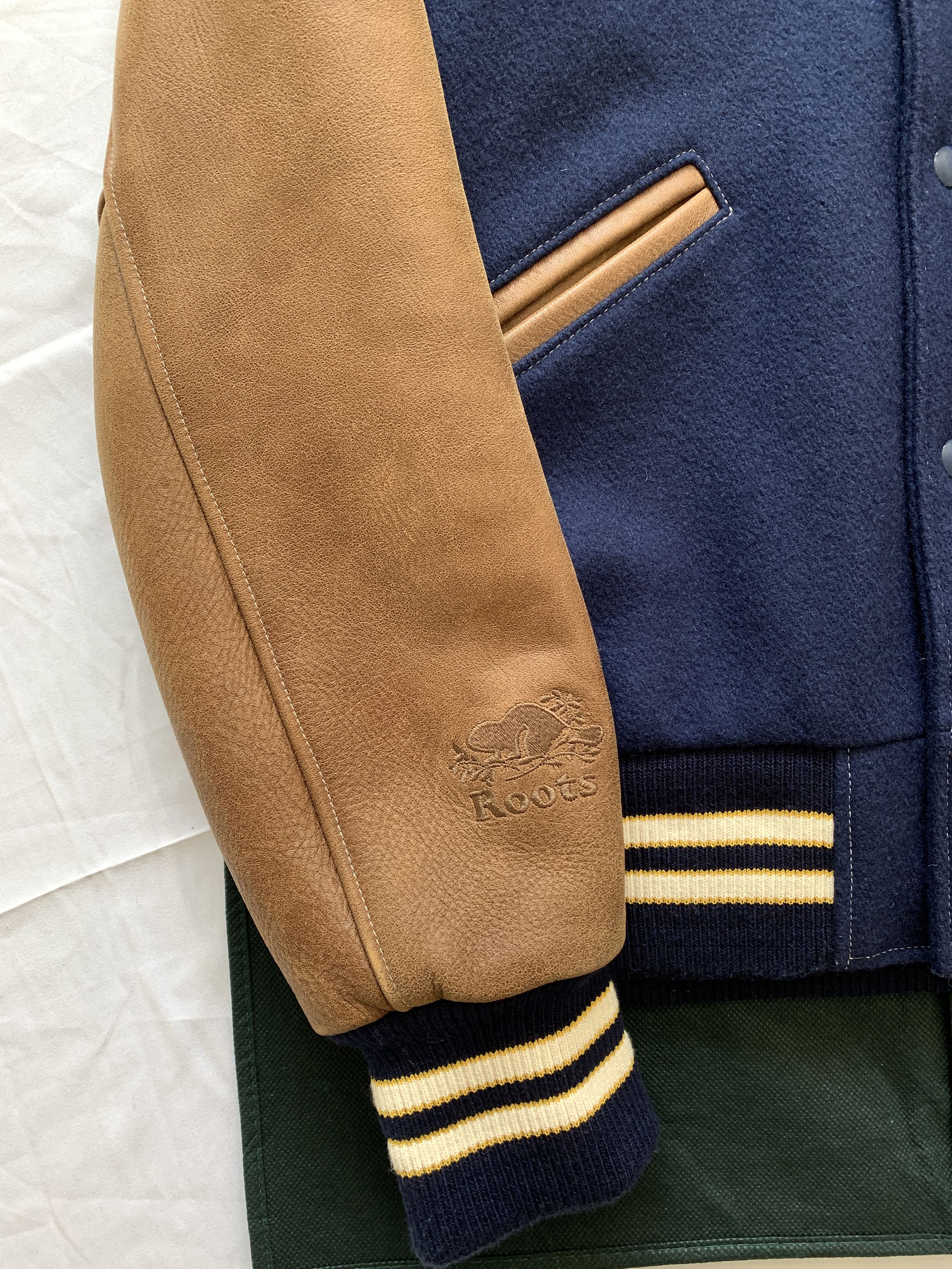 Drake Drake OVO x Roots 2015 Navy Brown Varsity Jacket 1/50 MADE! Size US S / EU 44-46 / 1 - 7 Thumbnail