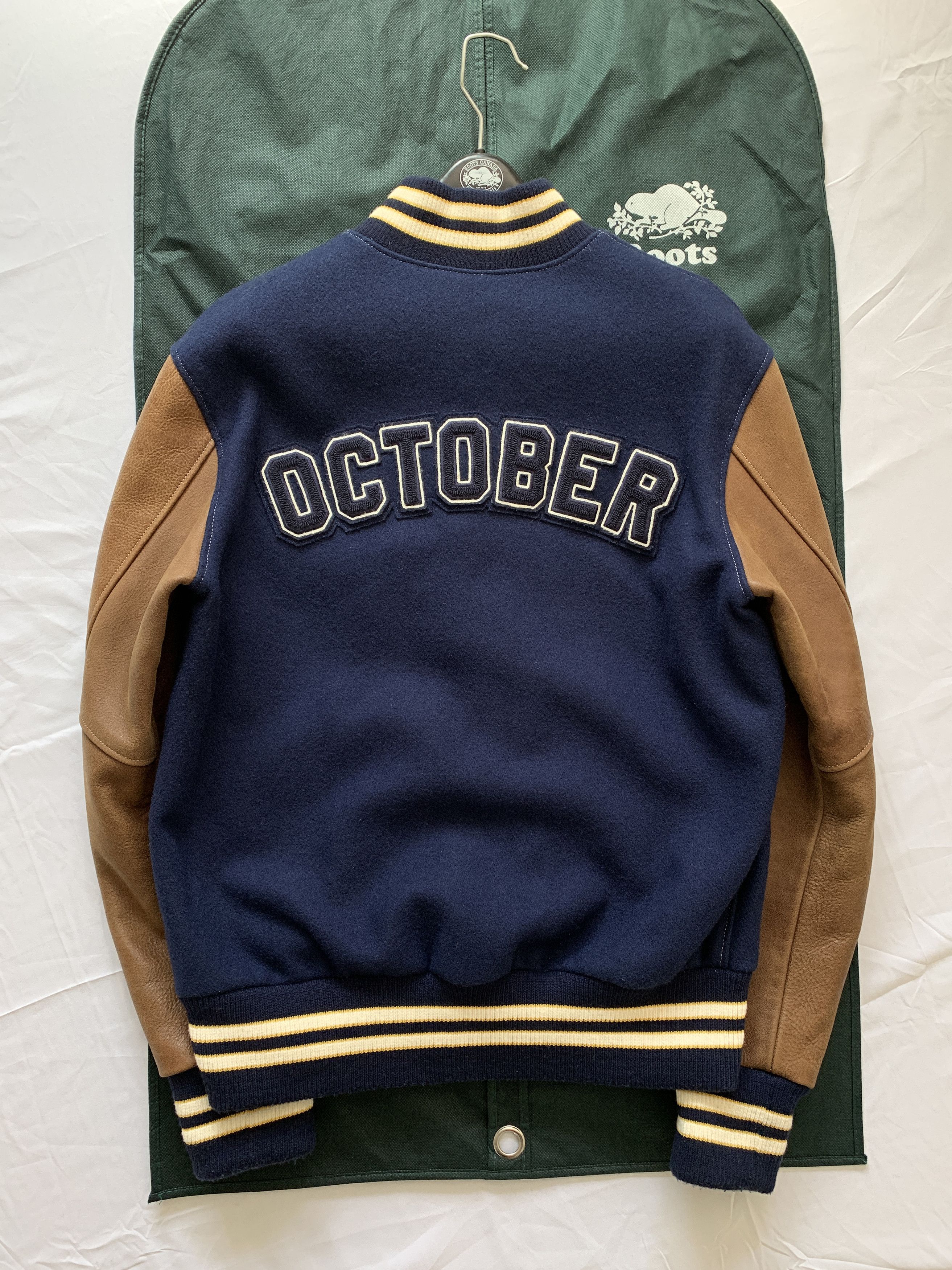 Drake Drake OVO x Roots 2015 Navy Brown Varsity Jacket 1/50 MADE! Size US S / EU 44-46 / 1 - 4 Thumbnail