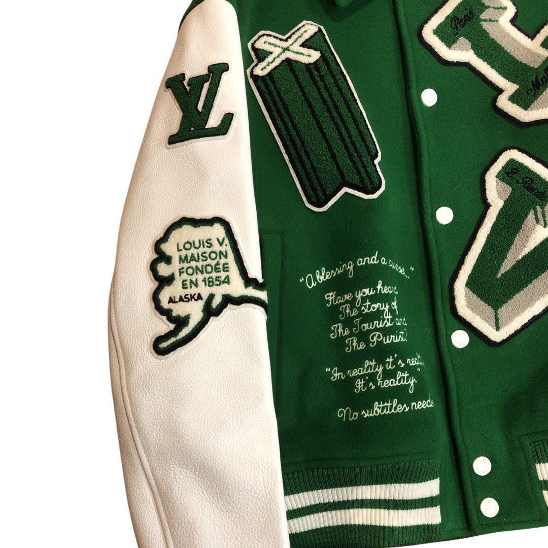 Louis Vuitton × Virgil Abloh AW21 VARSITY LEATHER JACKET Size US M / EU 48-50 / 2 - 10 Thumbnail