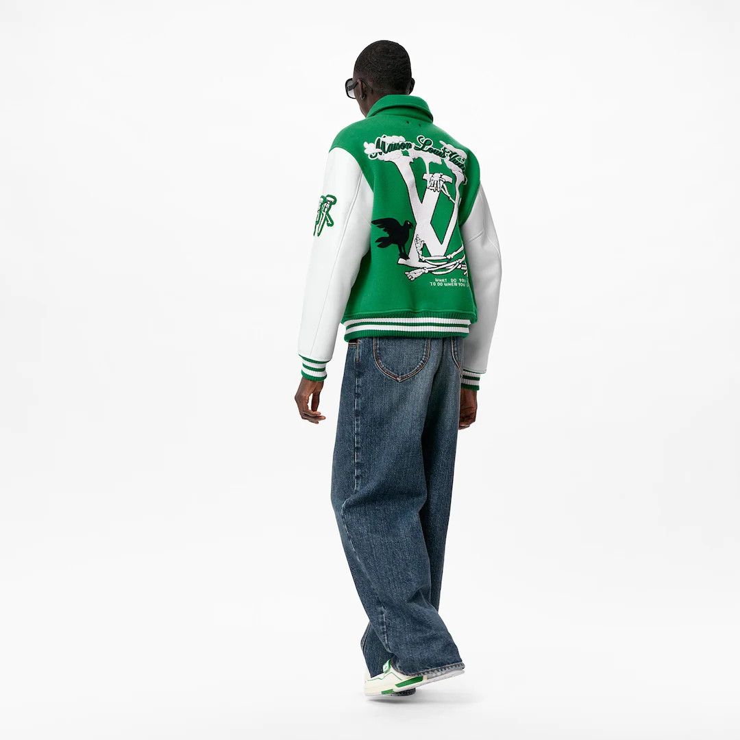 Louis Vuitton × Virgil Abloh AW21 VARSITY LEATHER JACKET Size US M / EU 48-50 / 2 - 3 Thumbnail