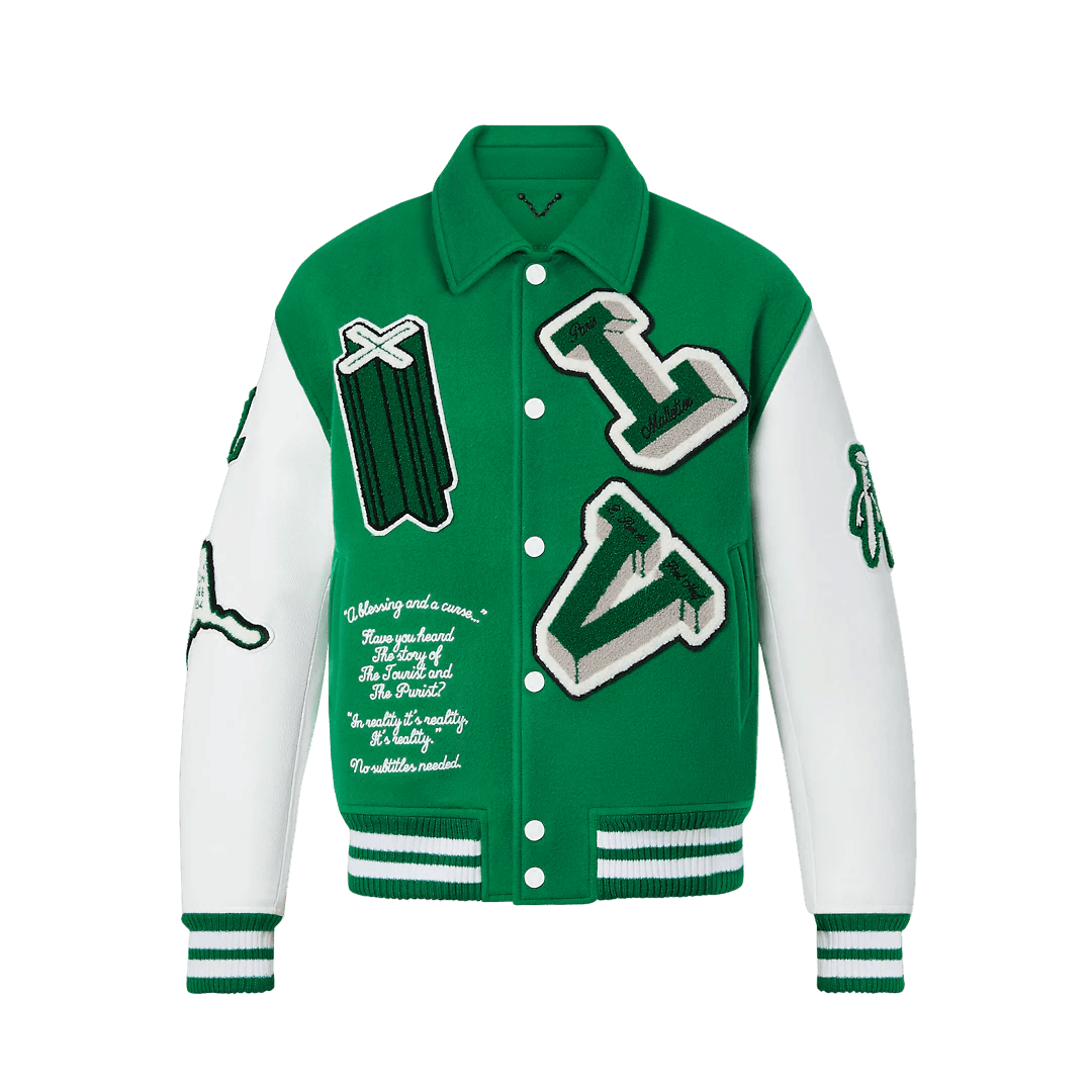 Louis Vuitton × Virgil Abloh AW21 VARSITY LEATHER JACKET Size US M / EU 48-50 / 2 - 1 Thumbnail