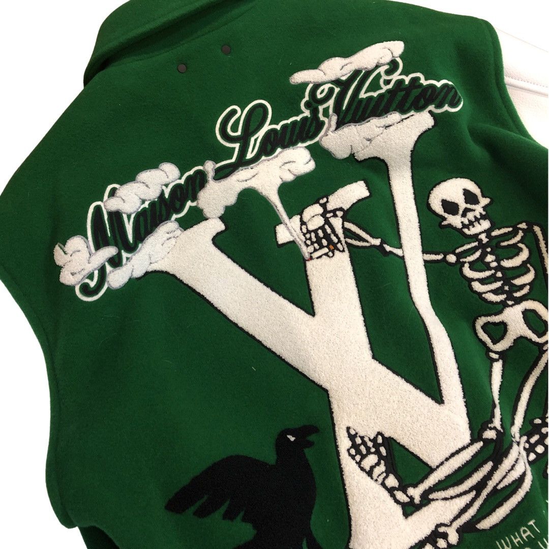 Louis Vuitton × Virgil Abloh AW21 VARSITY LEATHER JACKET Size US M / EU 48-50 / 2 - 8 Thumbnail
