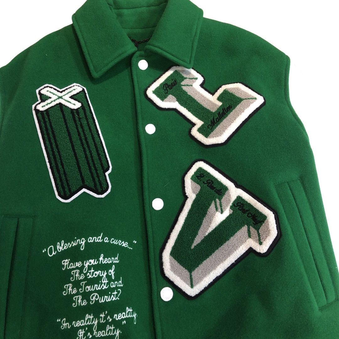 Louis Vuitton × Virgil Abloh AW21 VARSITY LEATHER JACKET Size US M / EU 48-50 / 2 - 9 Thumbnail