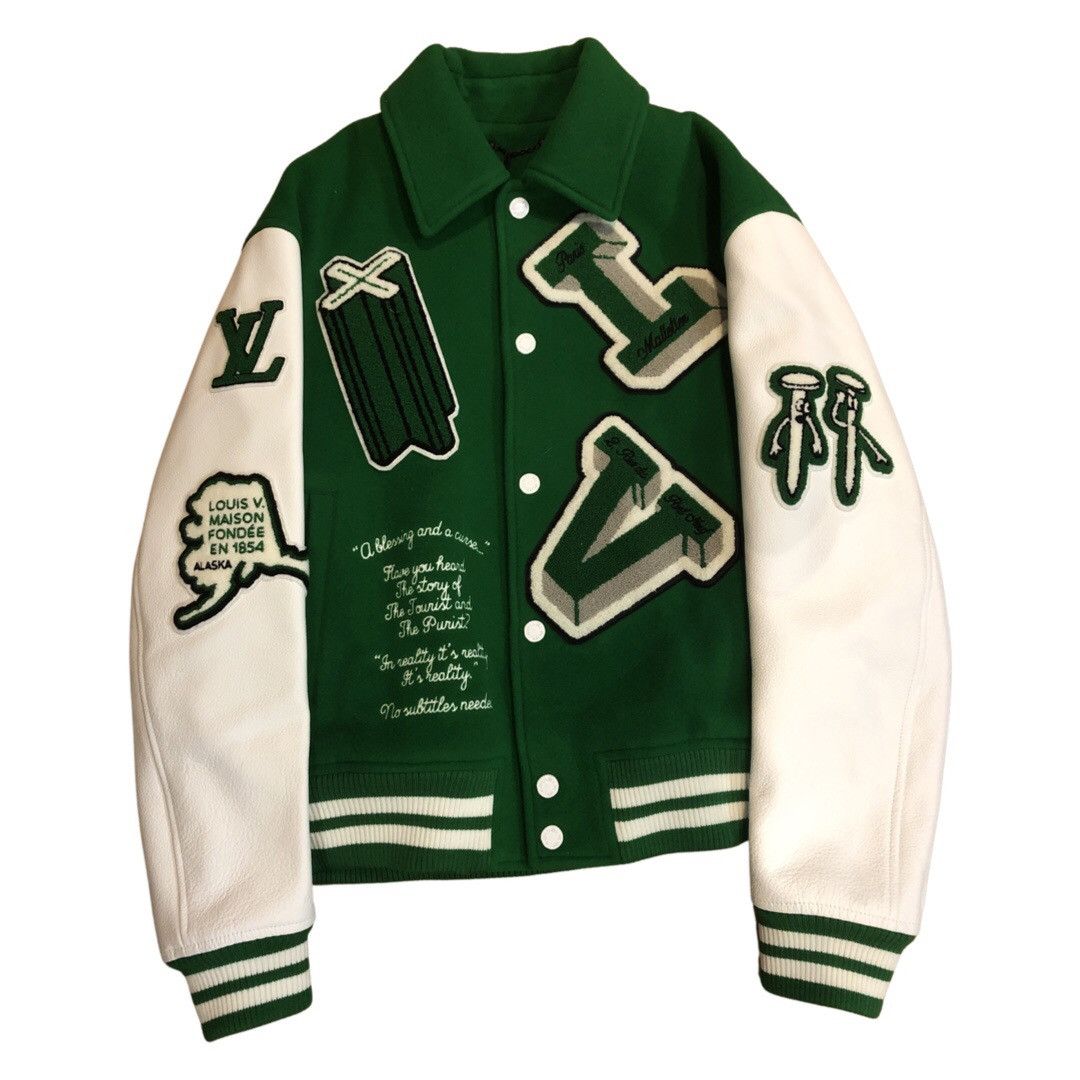 Louis Vuitton × Virgil Abloh AW21 VARSITY LEATHER JACKET Size US M / EU 48-50 / 2 - 6 Thumbnail
