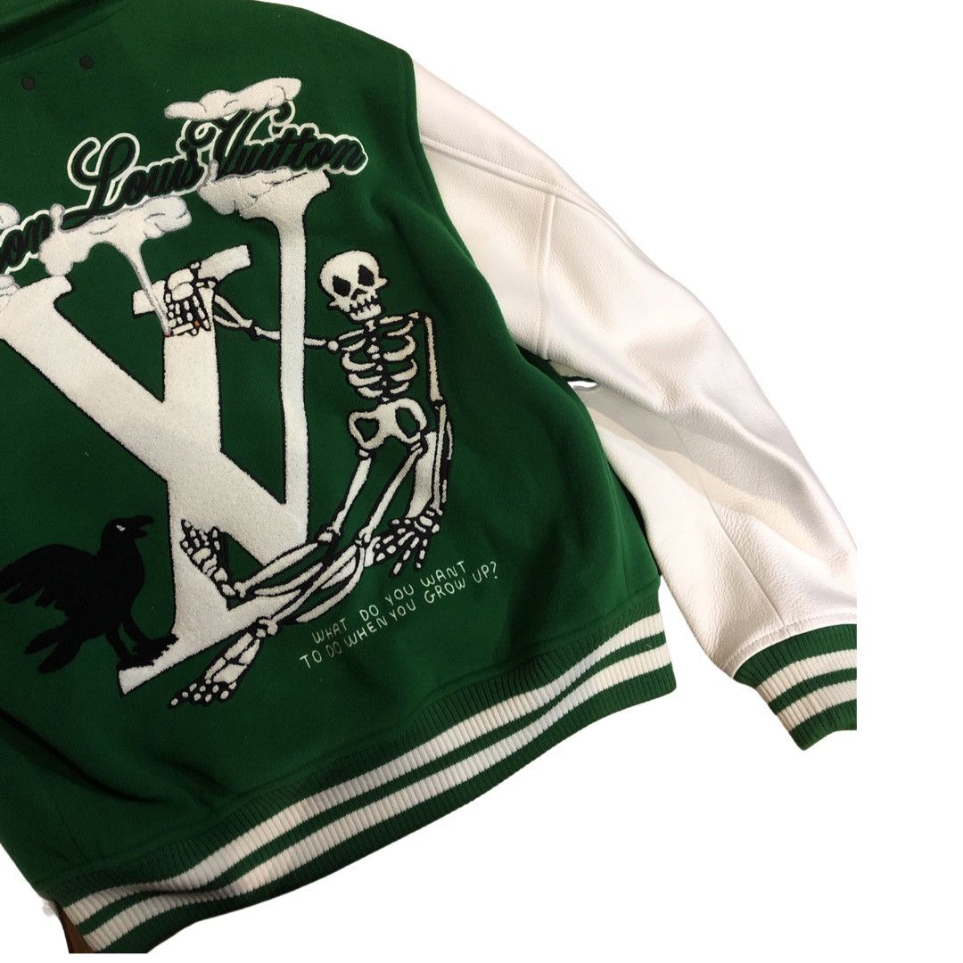 Louis Vuitton × Virgil Abloh AW21 VARSITY LEATHER JACKET Size US M / EU 48-50 / 2 - 12 Thumbnail