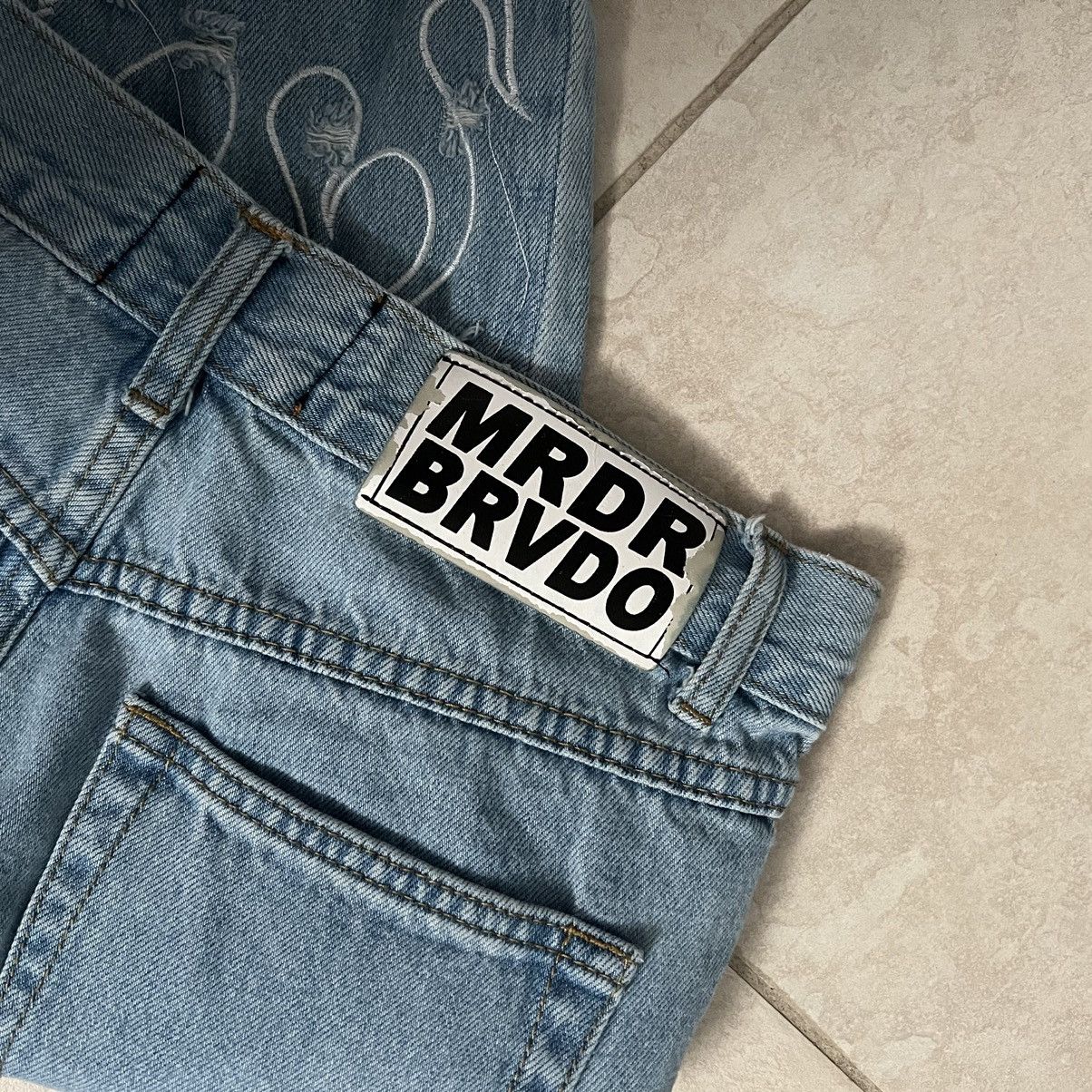Bravado × Ev Bravado MRDR BRVDO MURDER BRAVADO HELL ON EARTH DENIM JEANS Size US 28 / EU 44 - 7 Thumbnail