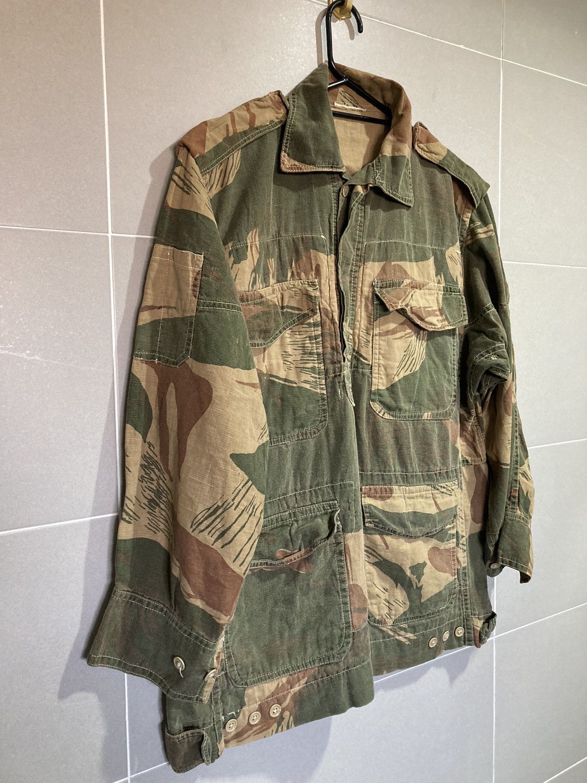 Vintage Rare Vtg 70s Pakistani Military Camouflage Pullover Shirt Size US L / EU 52-54 / 3 - 2 Thumbnail