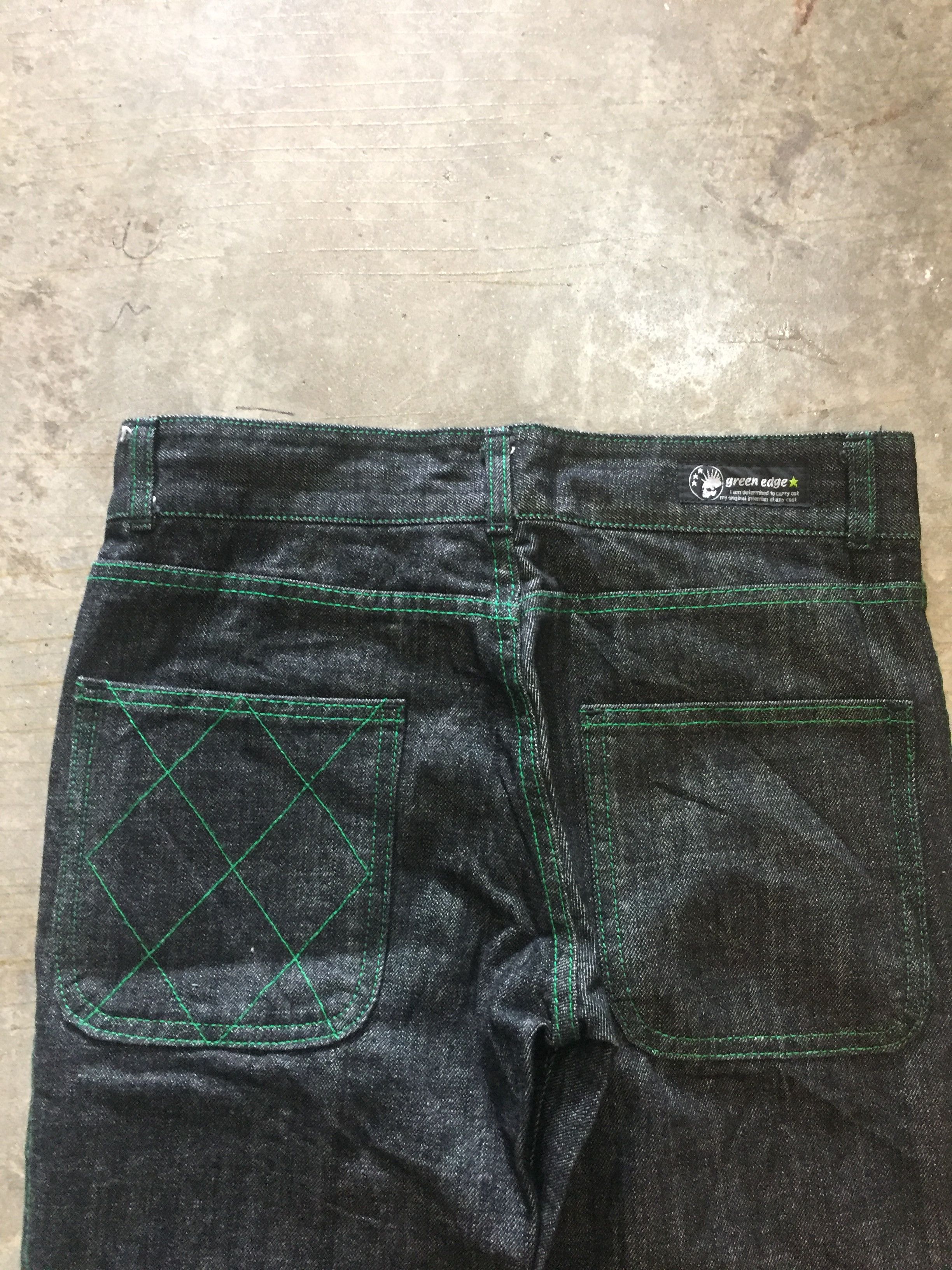 14th Addiction Green Edge Cyberpunk japan contra stitch zigzag denim Size US 30 / EU 46 - 9 Thumbnail