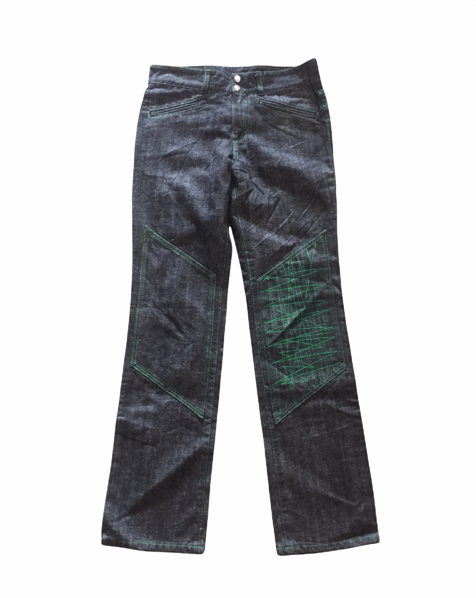 14th Addiction Green Edge Cyberpunk japan contra stitch zigzag denim Size US 30 / EU 46 - 1 Thumbnail