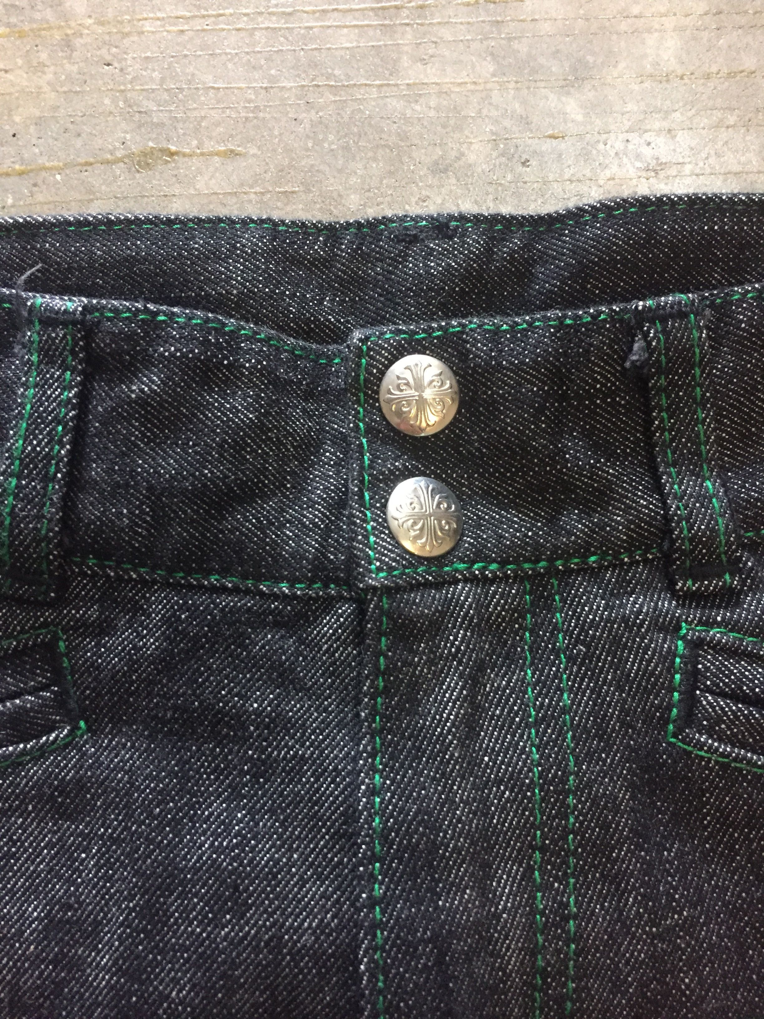14th Addiction Green Edge Cyberpunk japan contra stitch zigzag denim Size US 30 / EU 46 - 7 Thumbnail