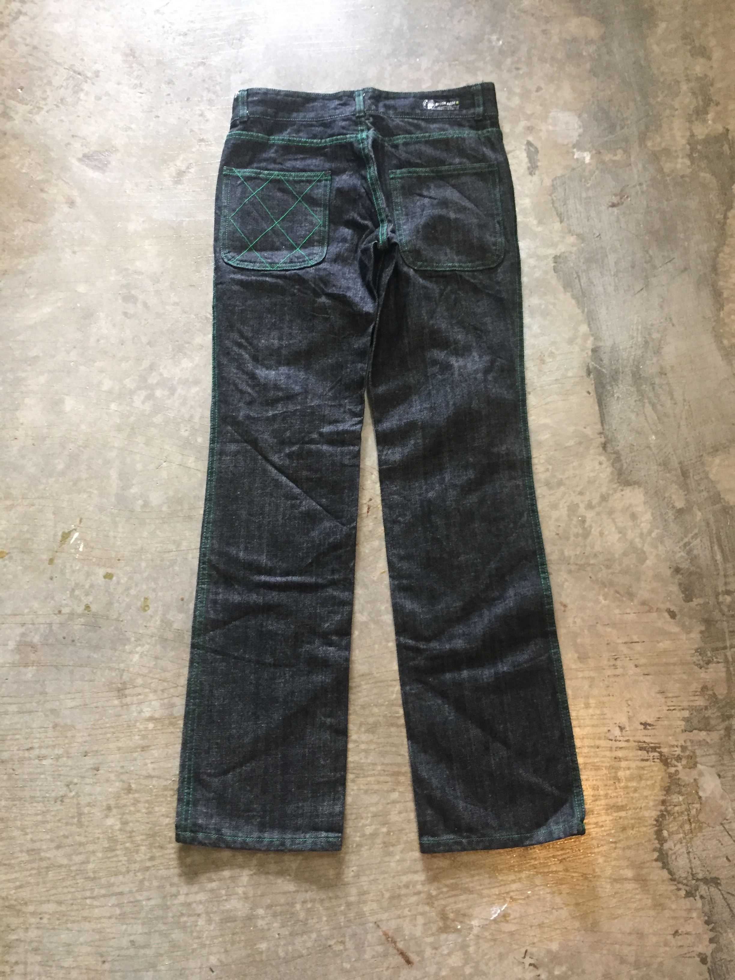 14th Addiction Green Edge Cyberpunk japan contra stitch zigzag denim Size US 30 / EU 46 - 8 Thumbnail