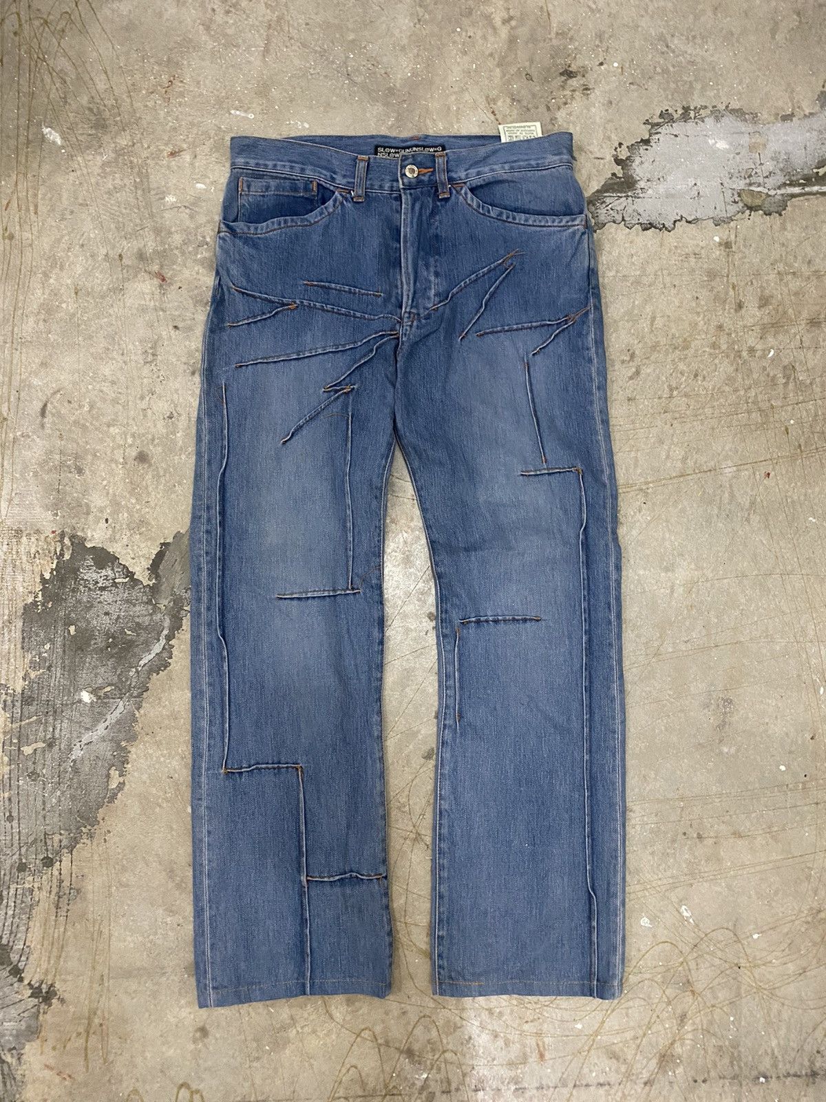 Beauty Beast SLOW GUN Japan contra 3D stitch pants Size US 31 - 2 Thumbnail