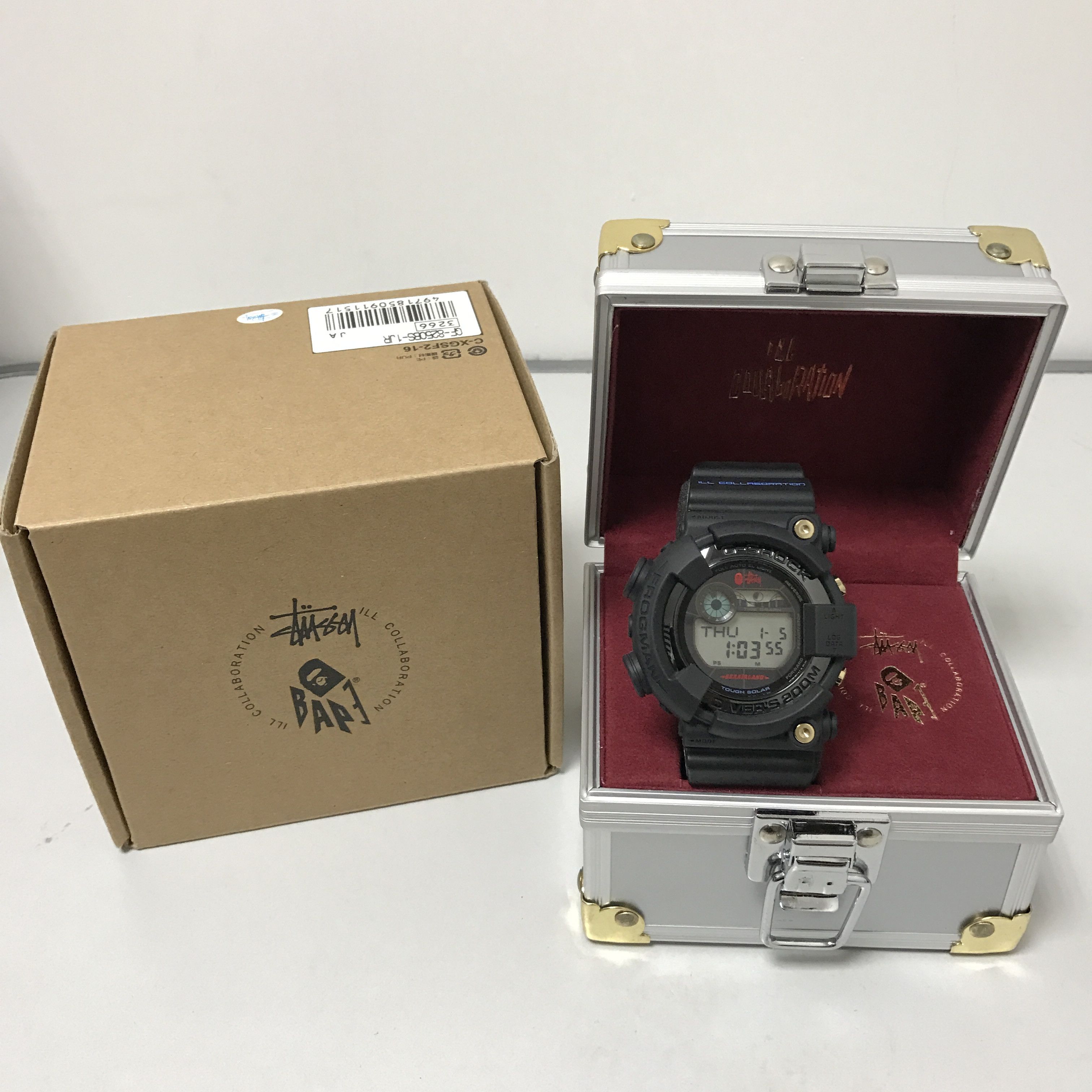 Bape Casio G Shock x BAPE x STUSSY Frogman GF-8250BS Limited