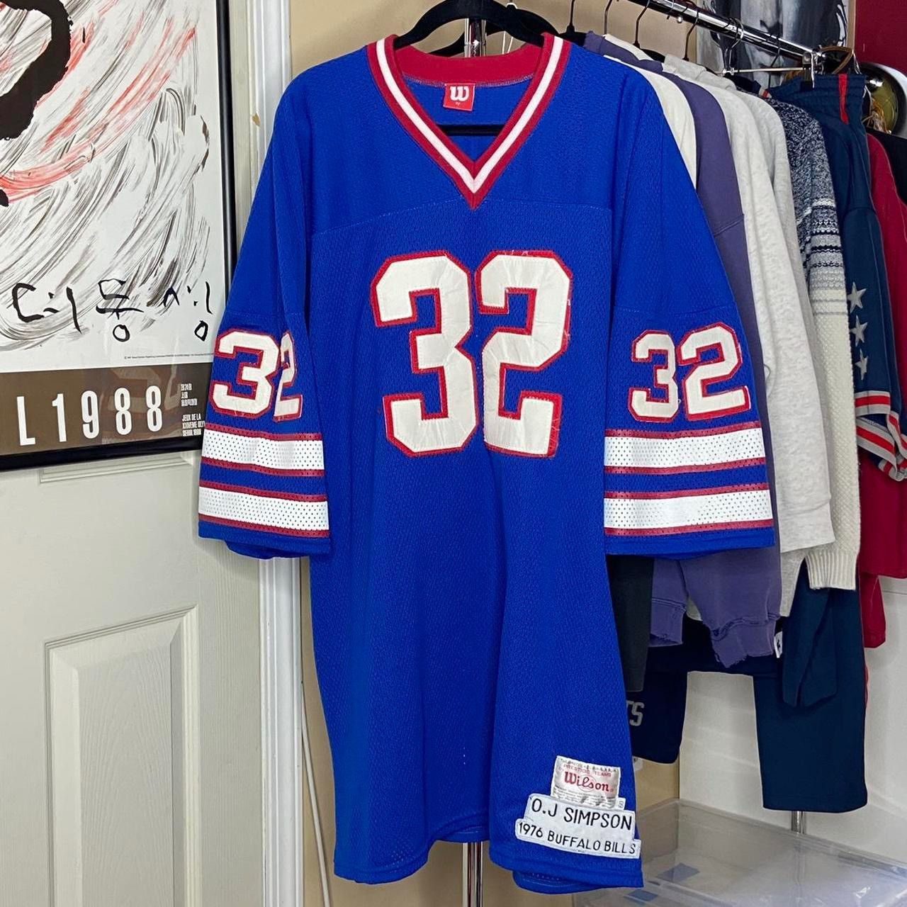 Vintage Buffalo Bills OJ Simpson Wilson Football Jersey, Size 60, XXXL