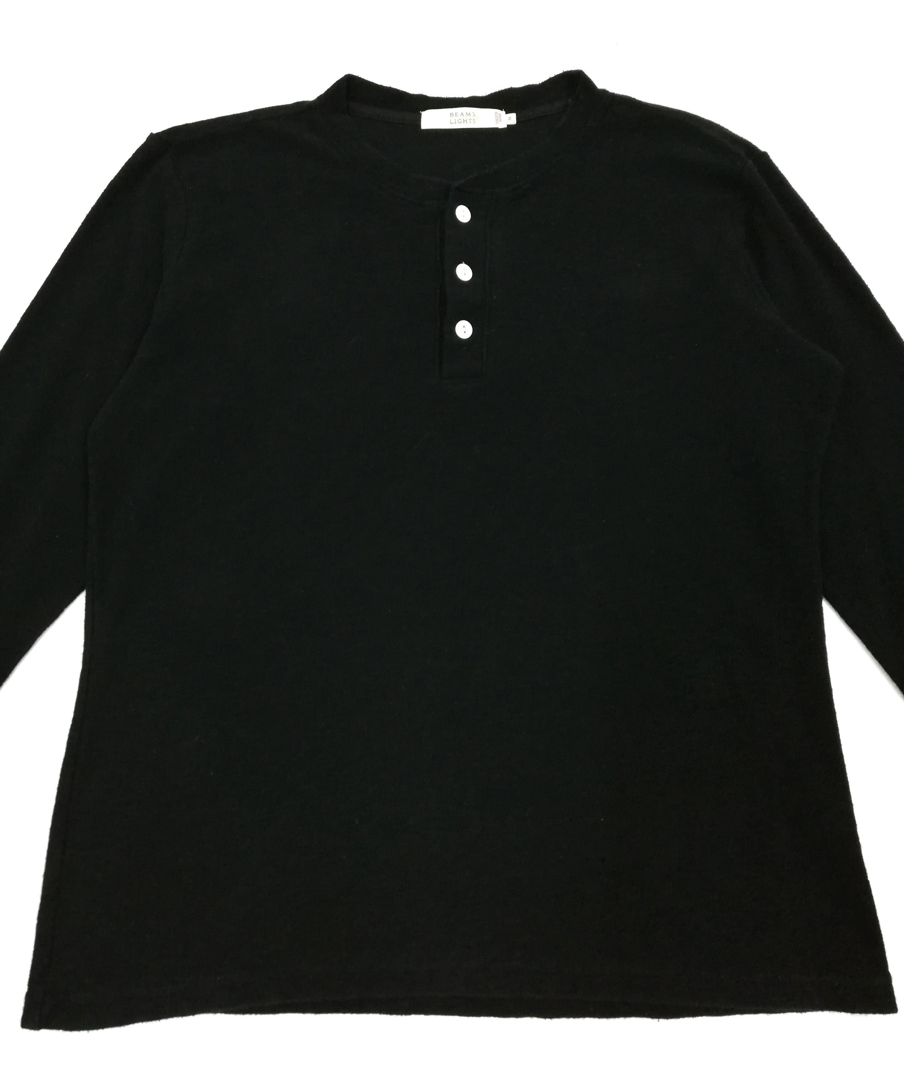 Beams Plus × Japanese Brand 🔥Designe Beams Light Black Long Sleeve 3 Buttons Up Cotton Size US S / EU 44-46 / 1 - 2 Thumbnail