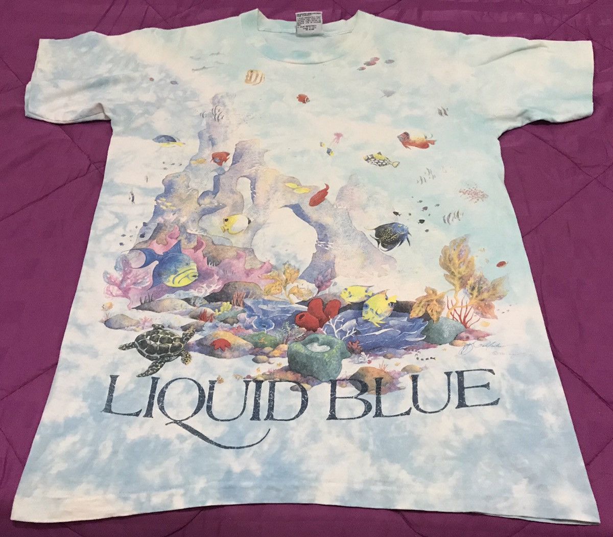 Liquid Blue × Vintage Vintage 1992 Liquid Blue “Coral Reet” Tshirt Size US L / EU 52-54 / 3 - 3 Thumbnail