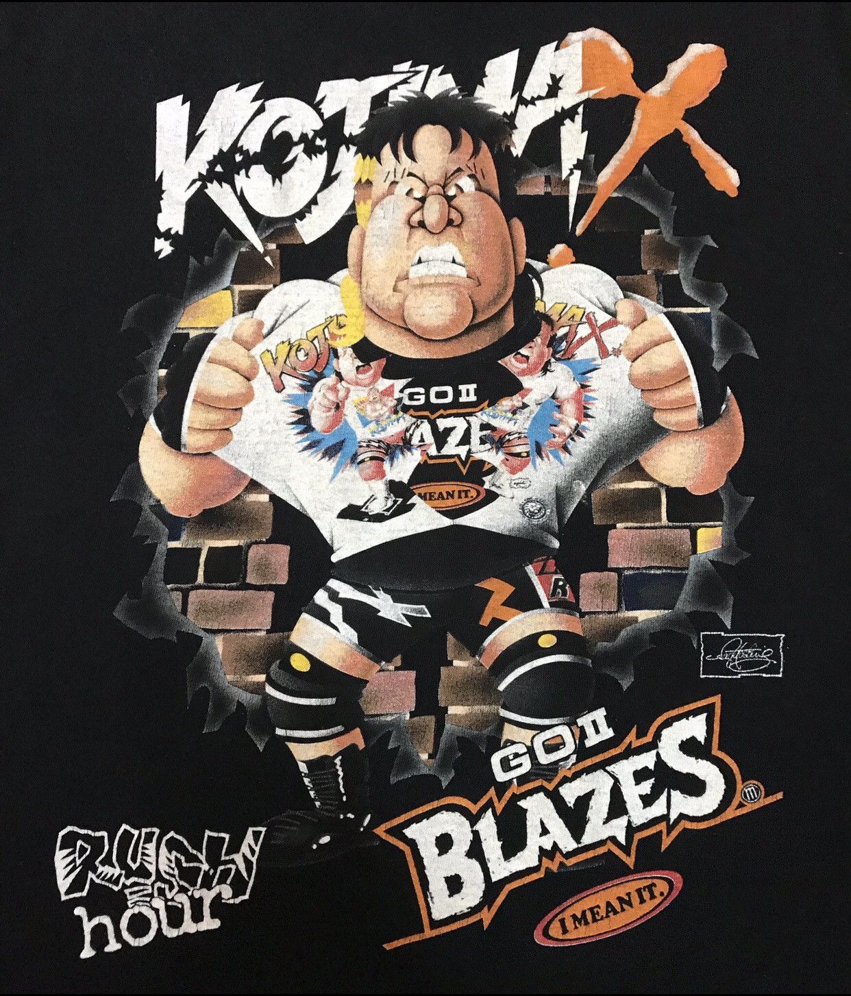 Vintage × WCW/nWo × WWF Vintage 90s Kojima Japan Professional Wrestler Tshirt Size US L / EU 52-54 / 3 - 3 Thumbnail