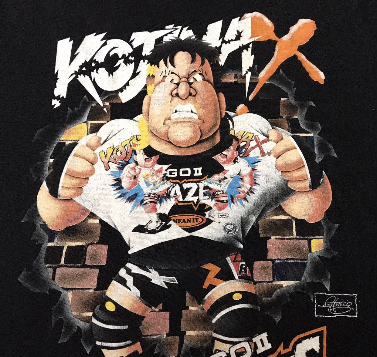 Vintage × WCW/nWo × WWF Vintage 90s Kojima Japan Professional Wrestler Tshirt Size US L / EU 52-54 / 3 - 4 Thumbnail