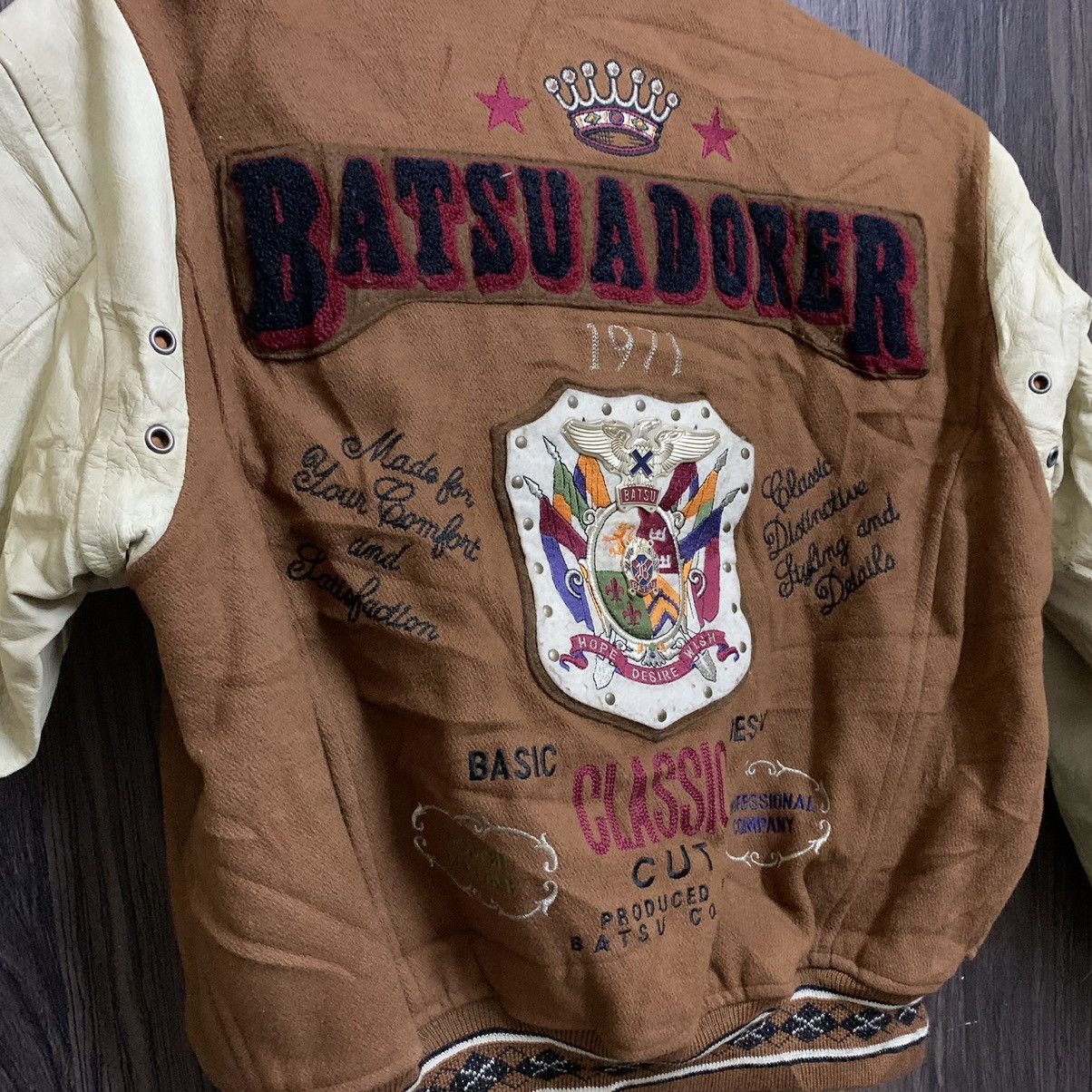 Japanese Brand Vintage BA-TSU Varsity Letterman Wool Jacket Size US M / EU 48-50 / 2 - 4 Thumbnail