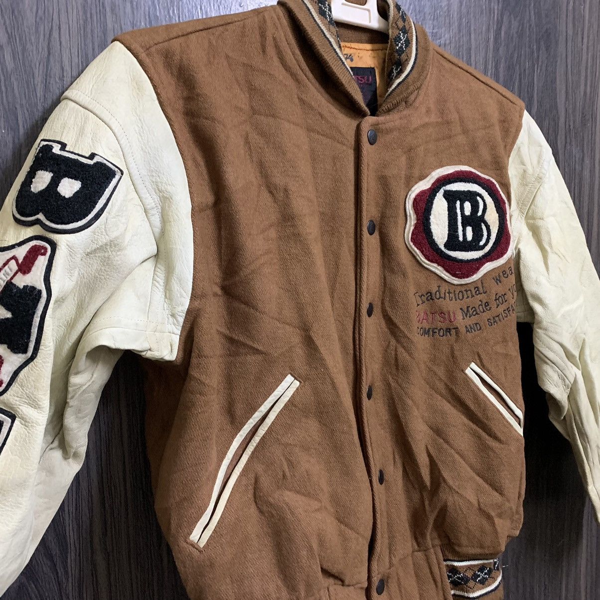 Japanese Brand Vintage BA-TSU Varsity Letterman Wool Jacket Size US M / EU 48-50 / 2 - 3 Thumbnail
