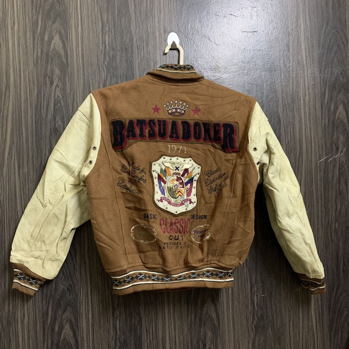 Japanese Brand Vintage BA-TSU Varsity Letterman Wool Jacket Size US M / EU 48-50 / 2 - 1 Thumbnail