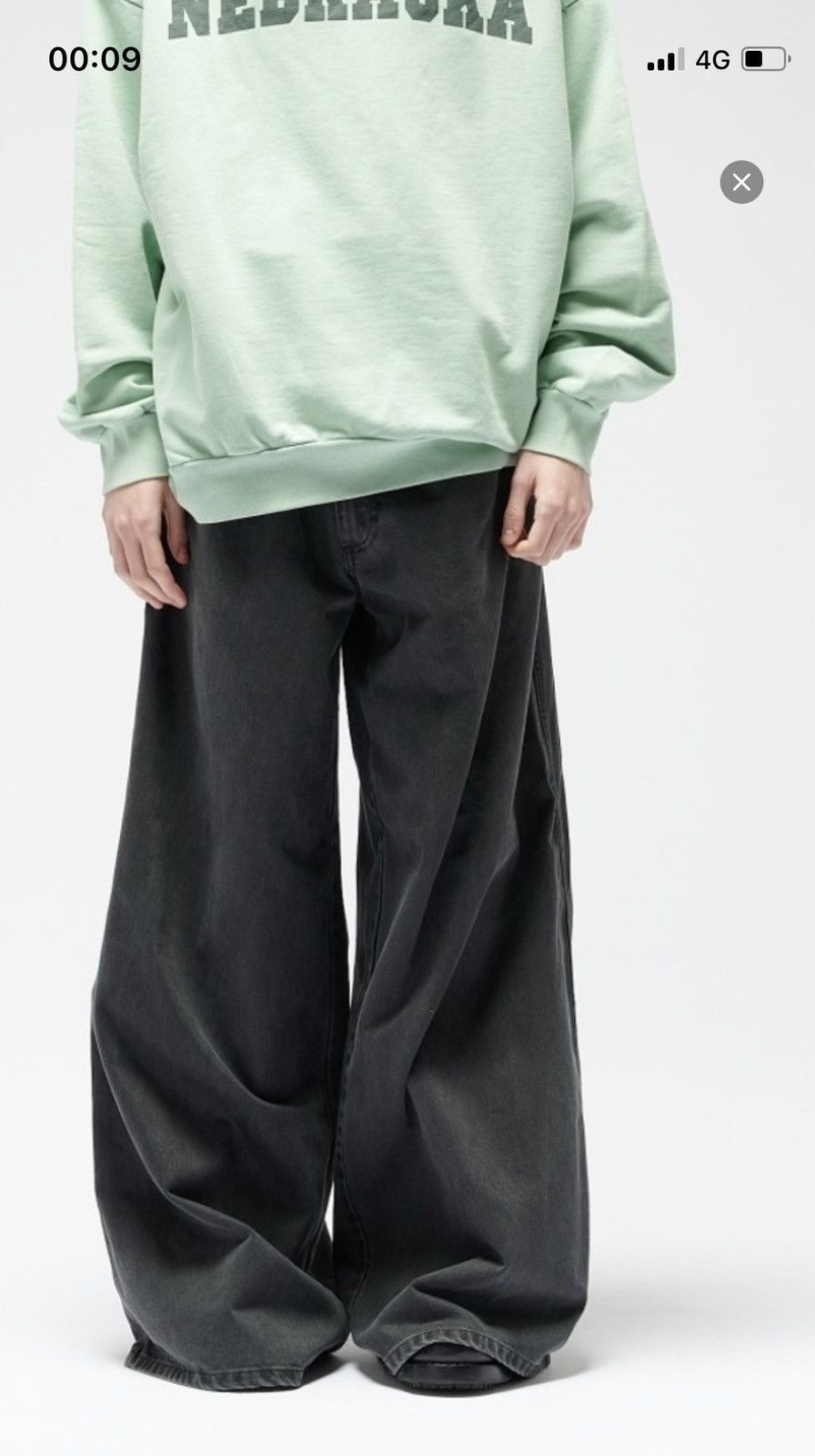 Raf Simons Archive Redux Waves AW04 - Black washed Rave oversized jeans |  Grailed