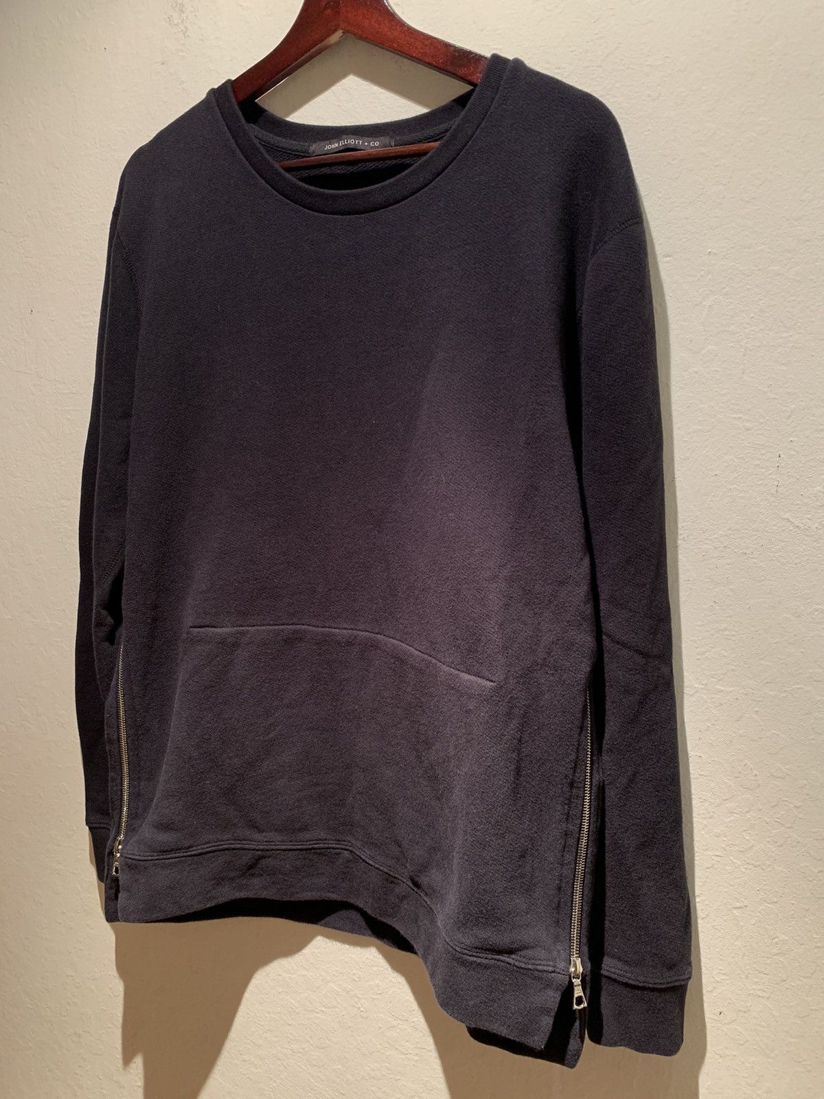 Designer RARE* Vintage John Elliott & Co Side Zip Crewneck Sweatshirt Size US L / EU 52-54 / 3 - 1 Thumbnail