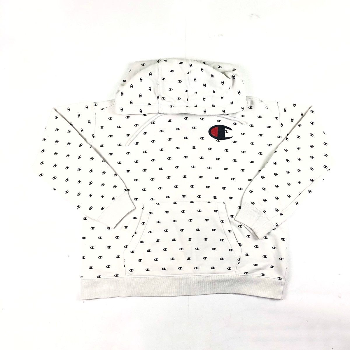 Vintage Champion hoodie sweatshirt white retro 90s Size US S / EU 44-46 / 1 - 1 Preview