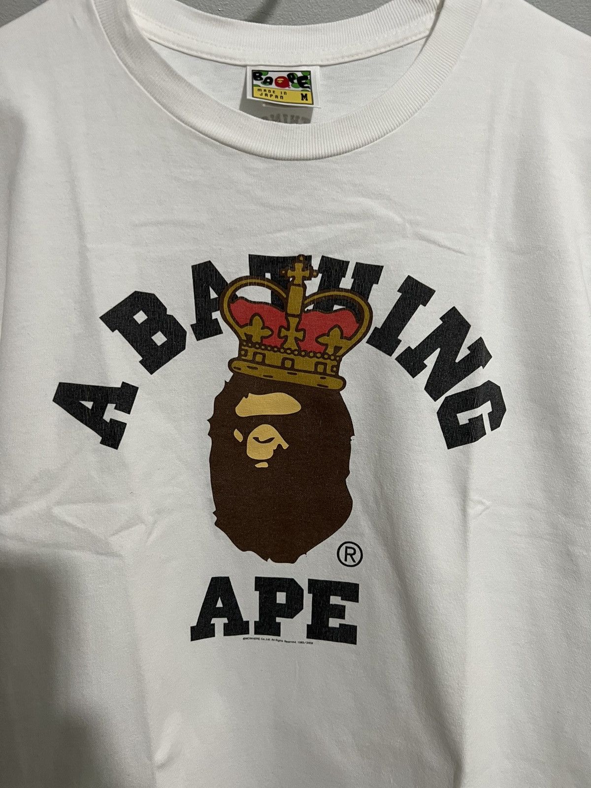 Bape Ape Head Crown College Tee Size US M / EU 48-50 / 2 - 2 Thumbnail
