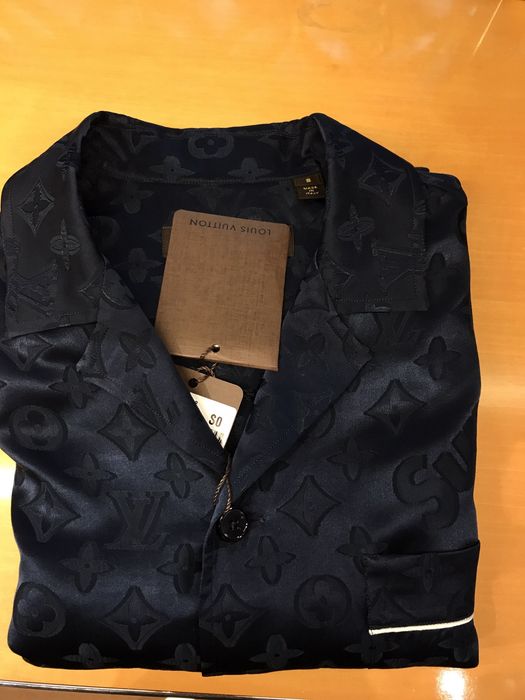 Supreme LV x Supreme Jacquard Silk Pajamas Top