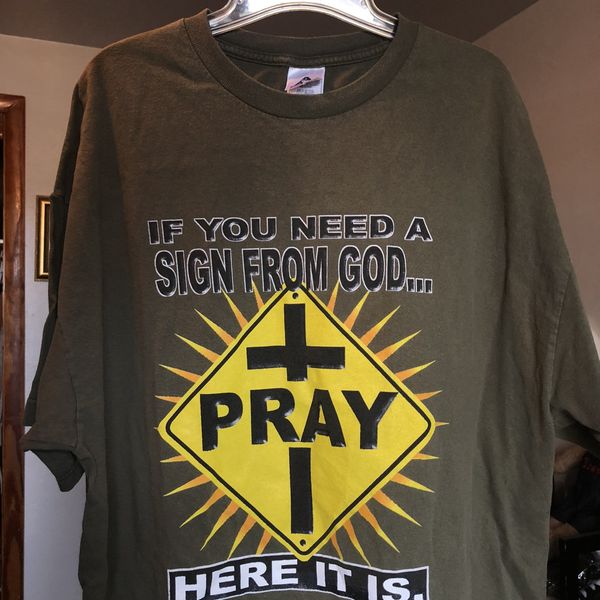 Vintage Vintage 00s Need A Sign From God Here it Is Jesus Christ Tee ...