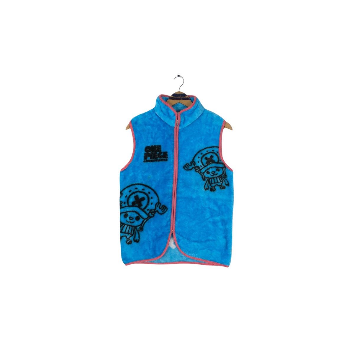 Japanese Brand Vintage One Piece Tony Tony Chopper Fleece Sleeveless Vest Size US XS / EU 42 / 0 - 2 Thumbnail