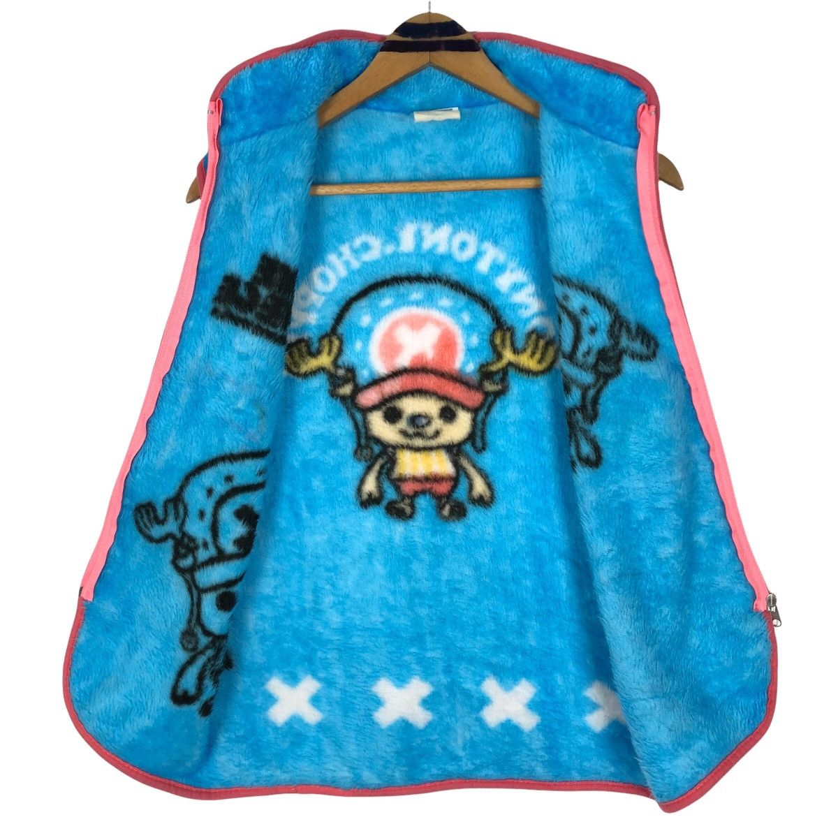 Japanese Brand Vintage One Piece Tony Tony Chopper Fleece Sleeveless Vest Size US XS / EU 42 / 0 - 1 Thumbnail