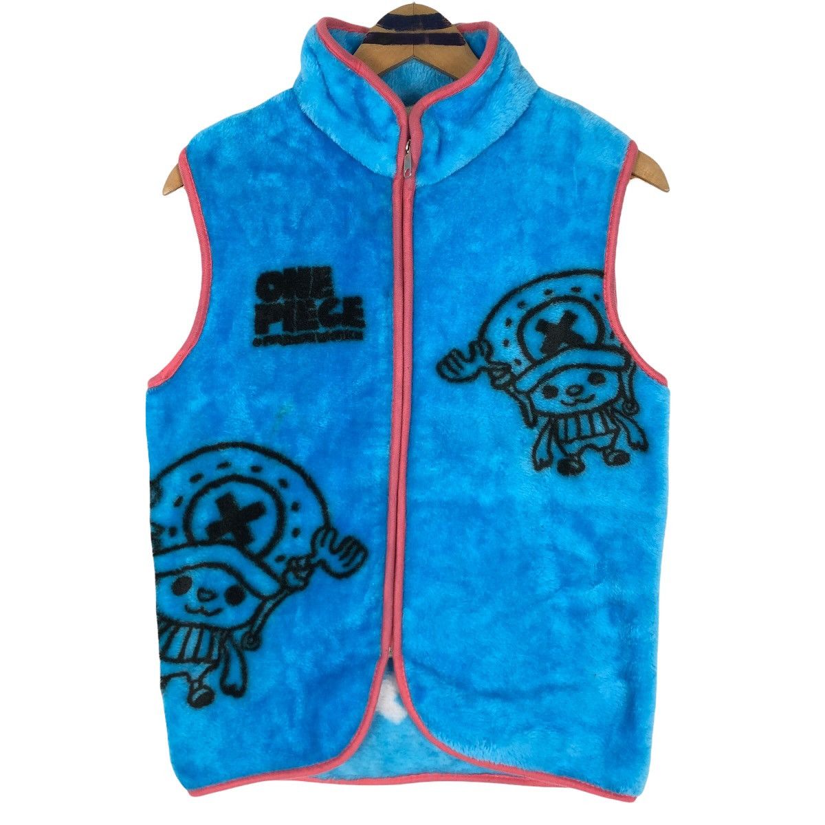 Japanese Brand Vintage One Piece Tony Tony Chopper Fleece Sleeveless Vest Size US XS / EU 42 / 0 - 3 Thumbnail