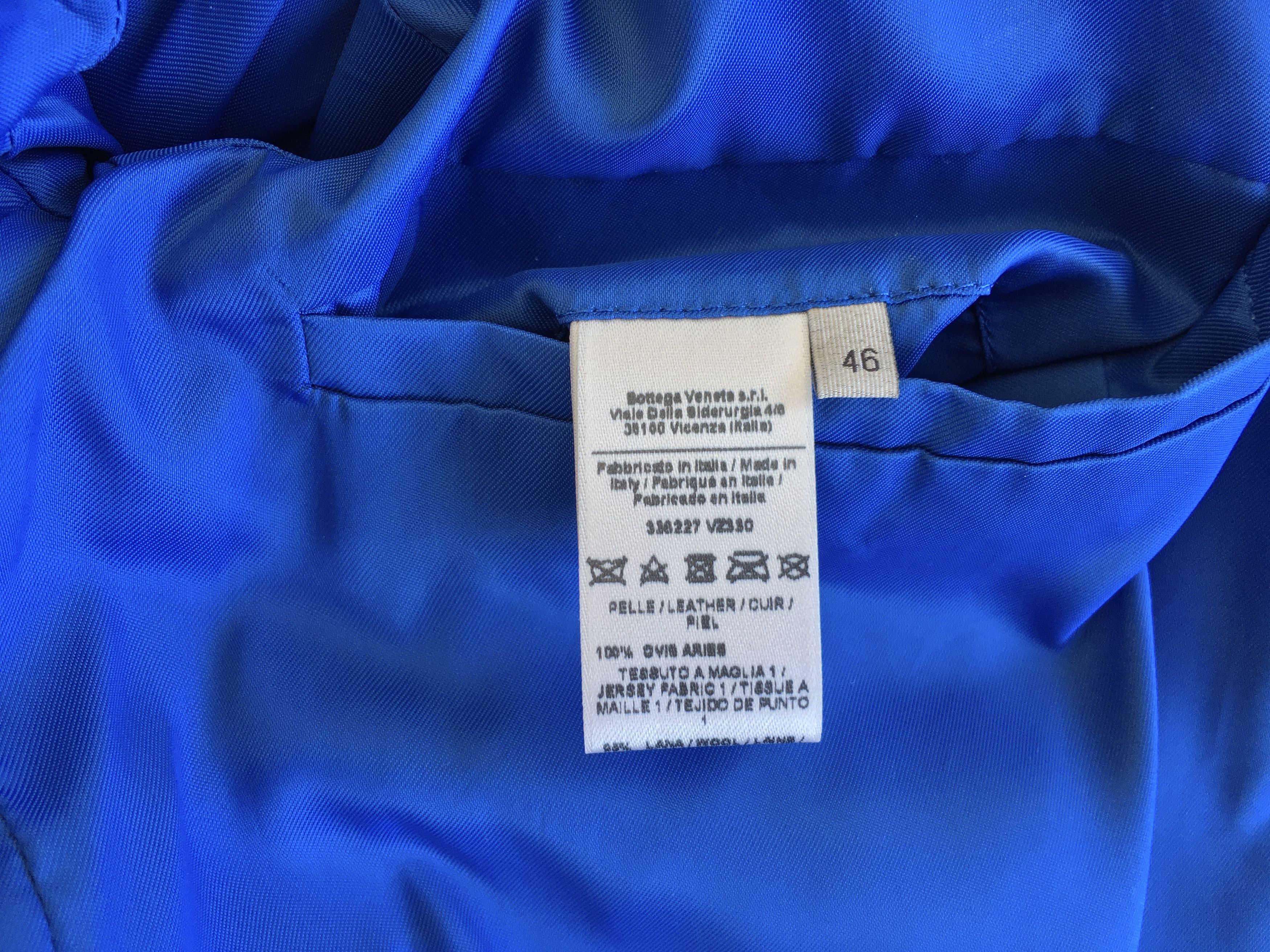 Bottega Veneta BOTTEGA VENETA BLUE LEATHER BLOUSON Size US S / EU 44-46 / 1 - 6 Thumbnail