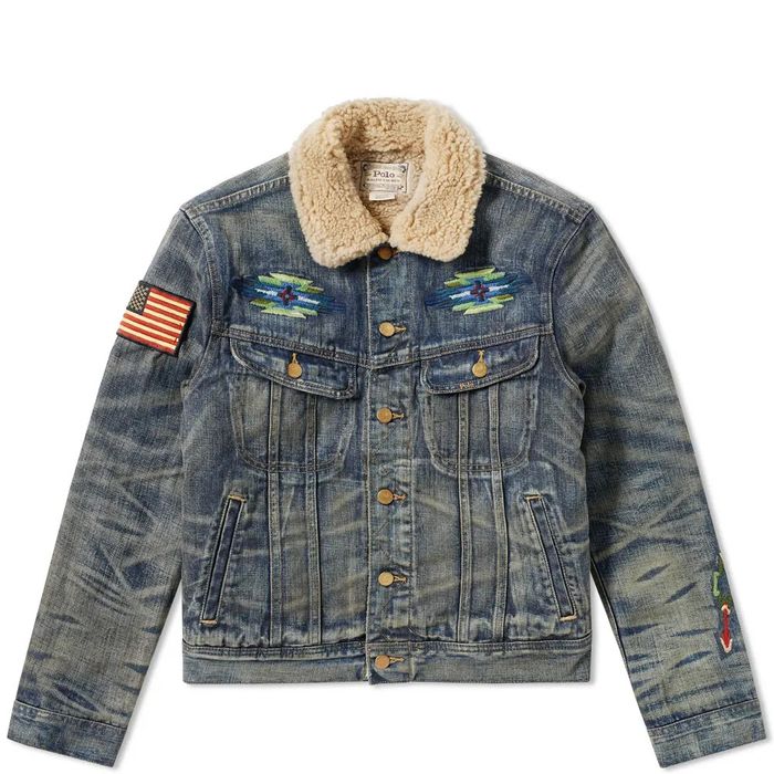 Ralph lauren sherpa store denim jacket