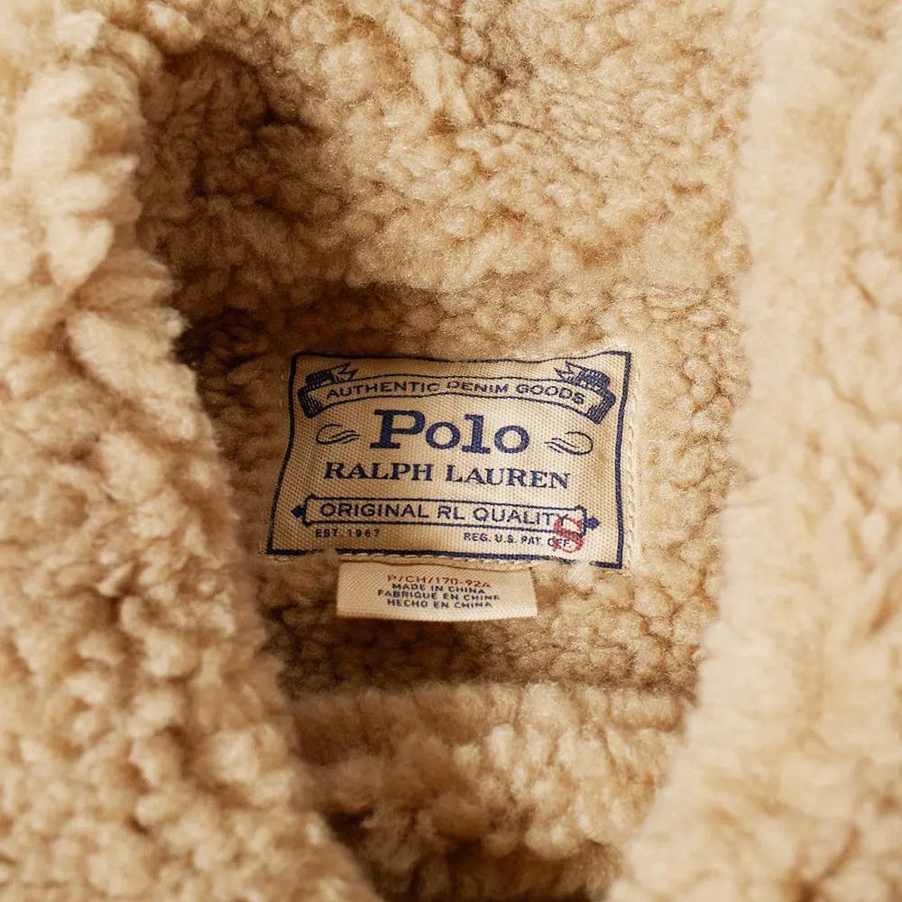 Polo Ralph Lauren SHERPA DENIM TRUCKER JACKET GOODMAN EMBROIDERED Size US S / EU 44-46 / 1 - 2 Thumbnail