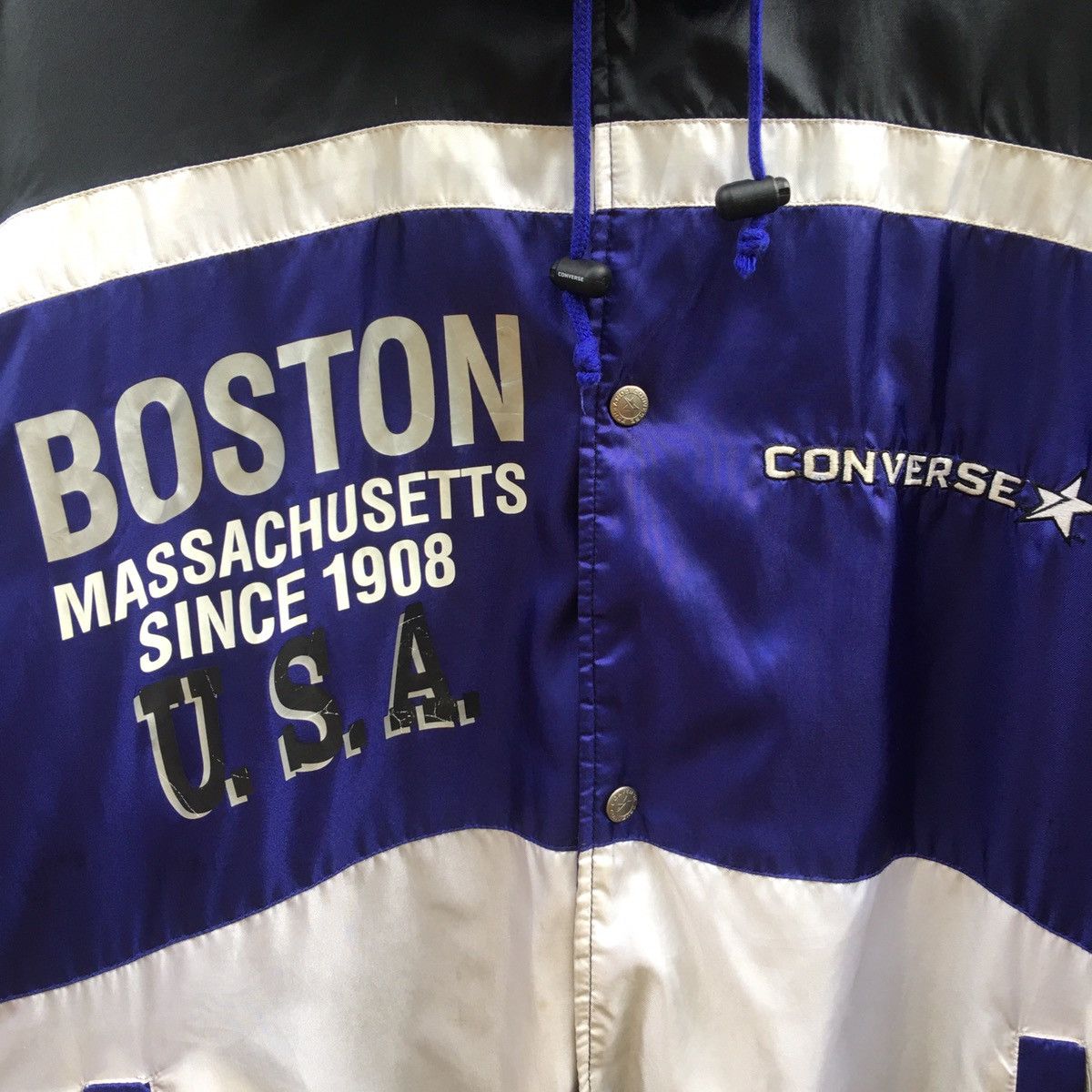Converse Vintage Converse Hoodie Sherpa Big Logo Button Up Jacket Size US L / EU 52-54 / 3 - 8 Thumbnail