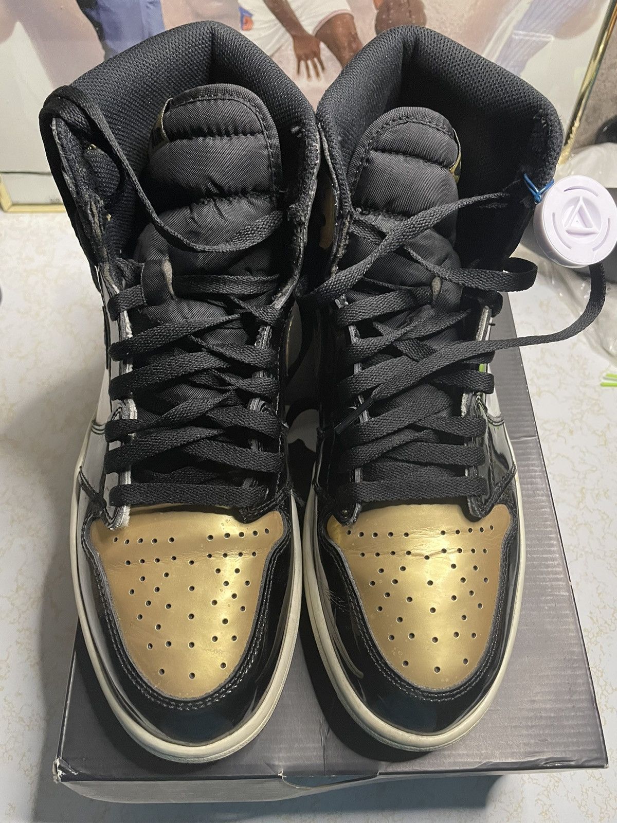 Jordan Retro High NRG Patent Gold Toe 2018